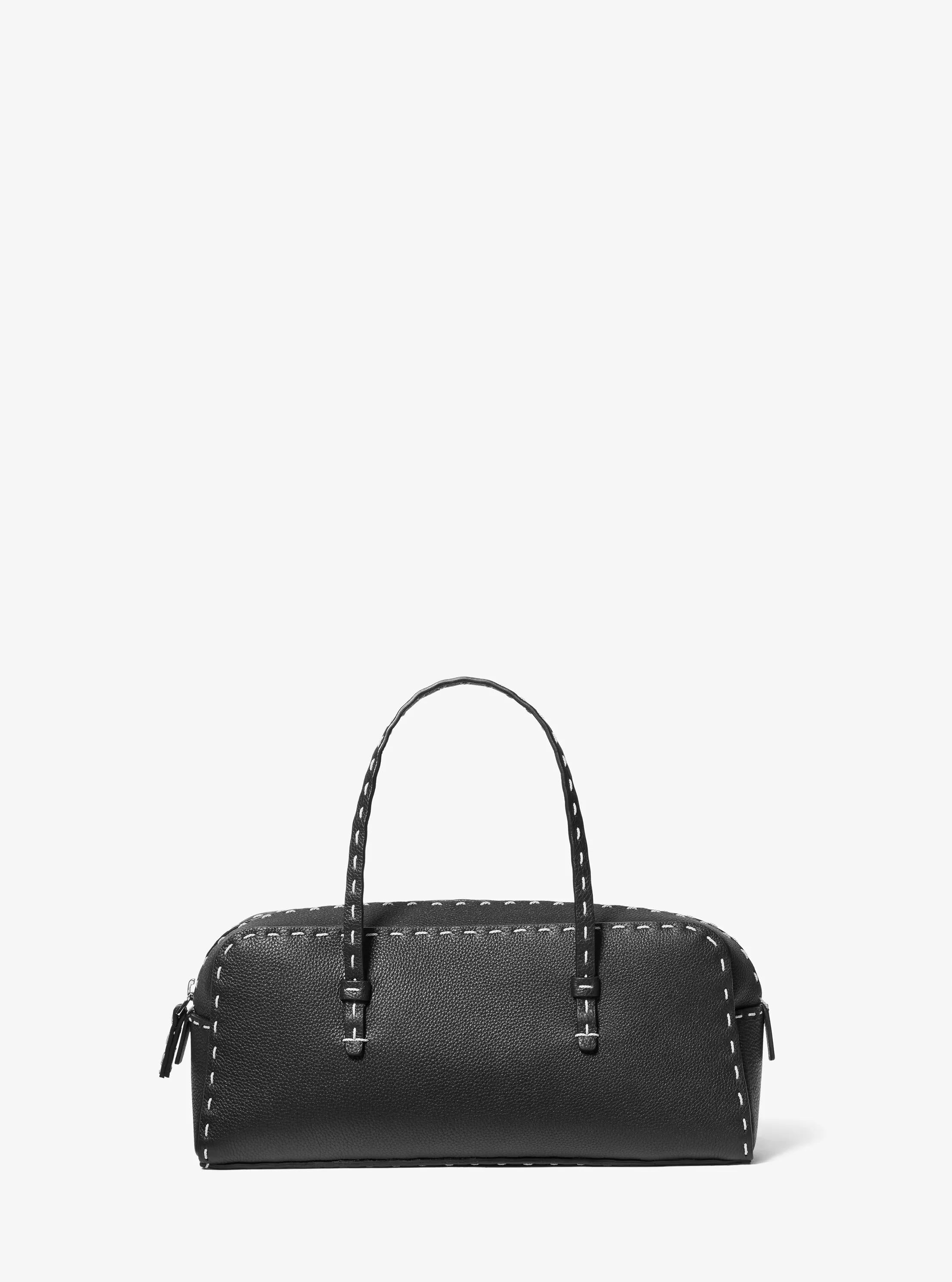Michael Kors Roberta Hand-Stitched Pebbled Leather Satchel