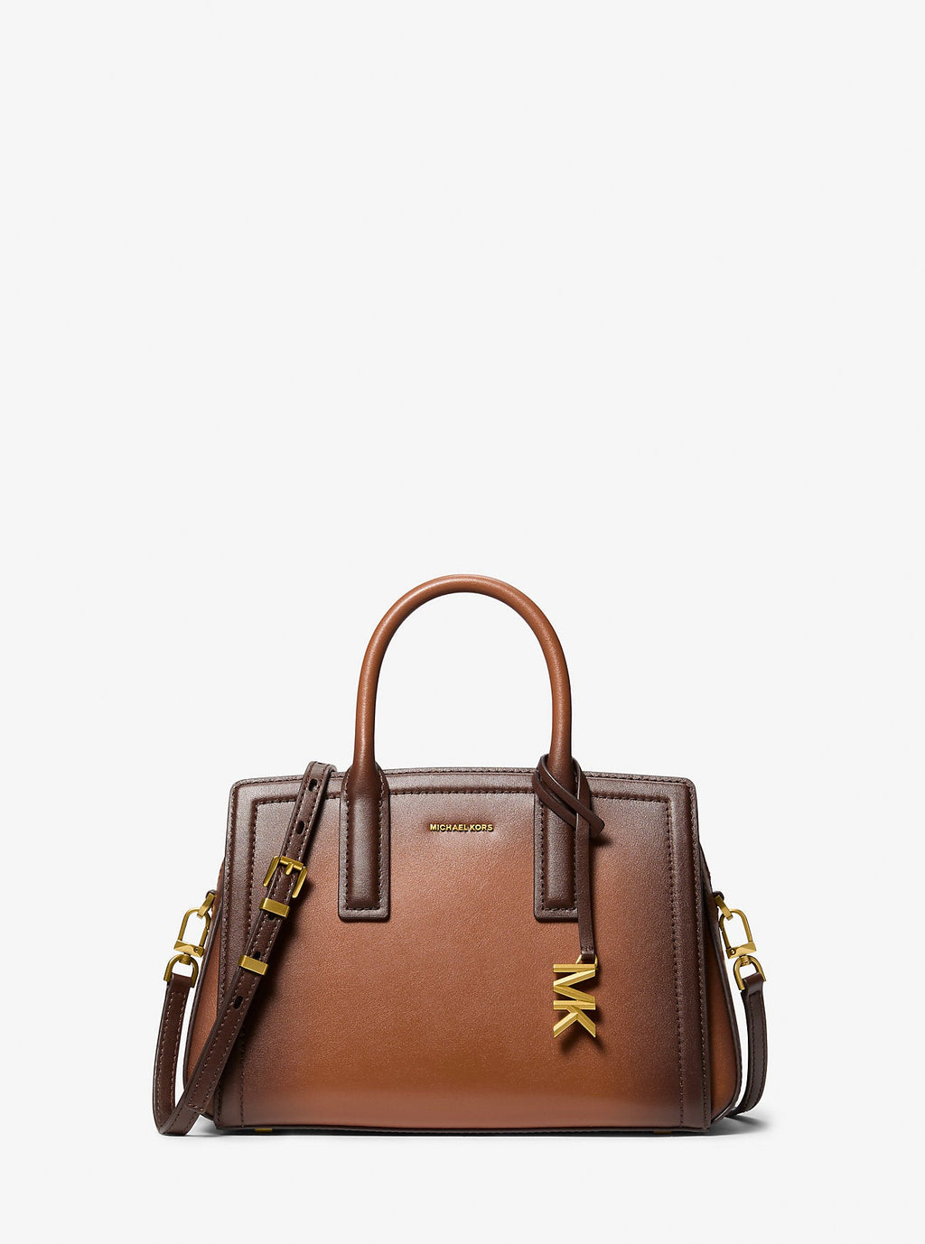 Michael Kors Laila Small Burnished Leather Satchel