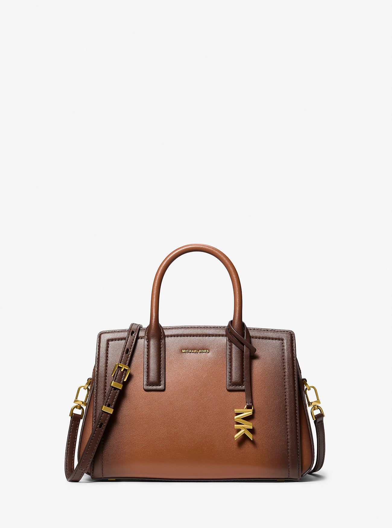 Michael Kors Laila Small Burnished Leather Satchel