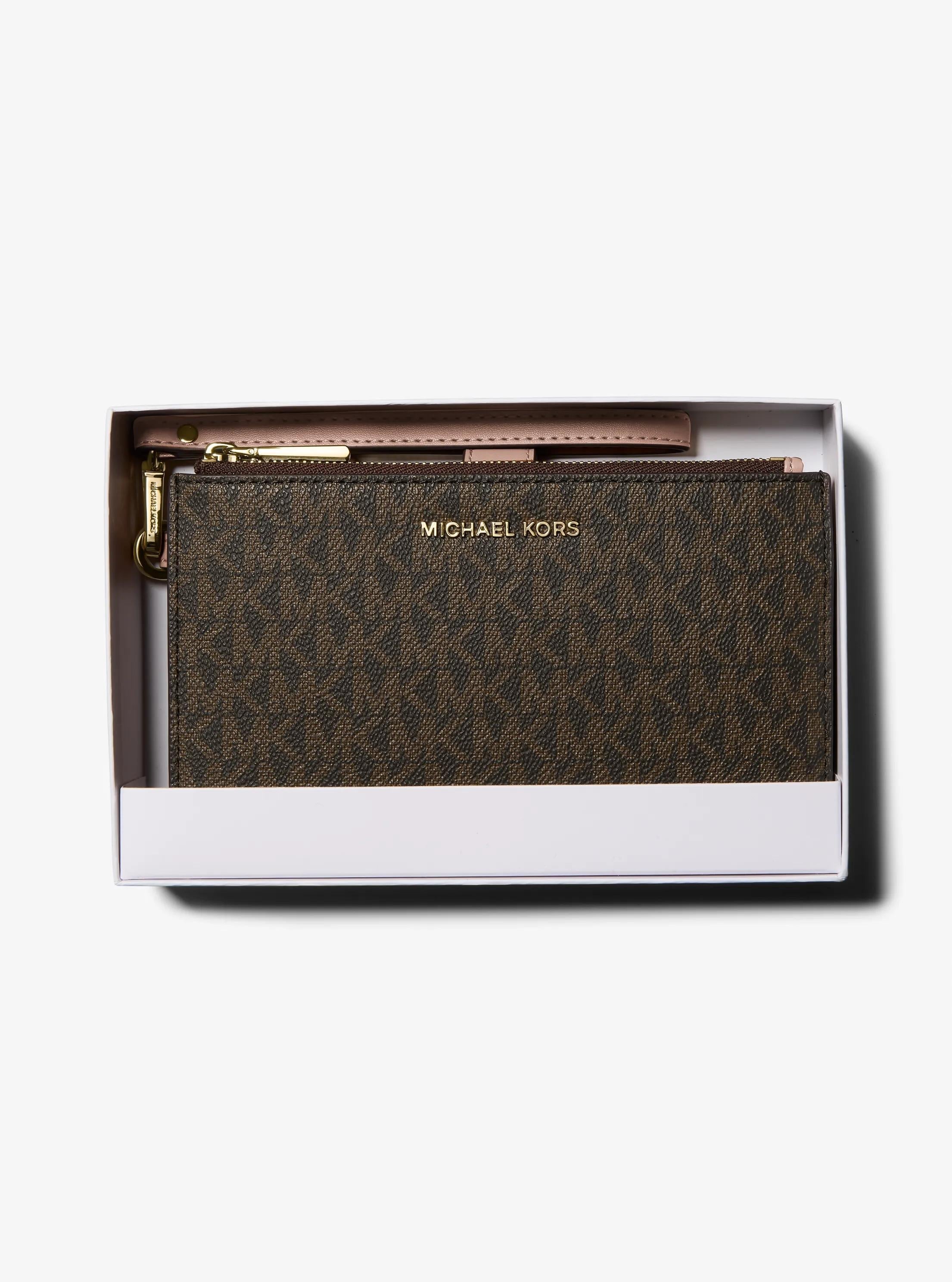 Michael Kors Adele Signature Logo Smartphone Wallet