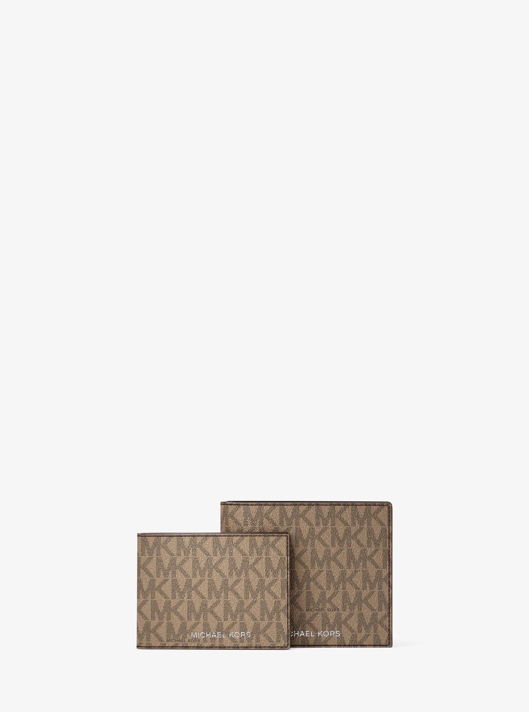 Michael Kors Harrison Signature Logo Billfold Wallet With Passcase
