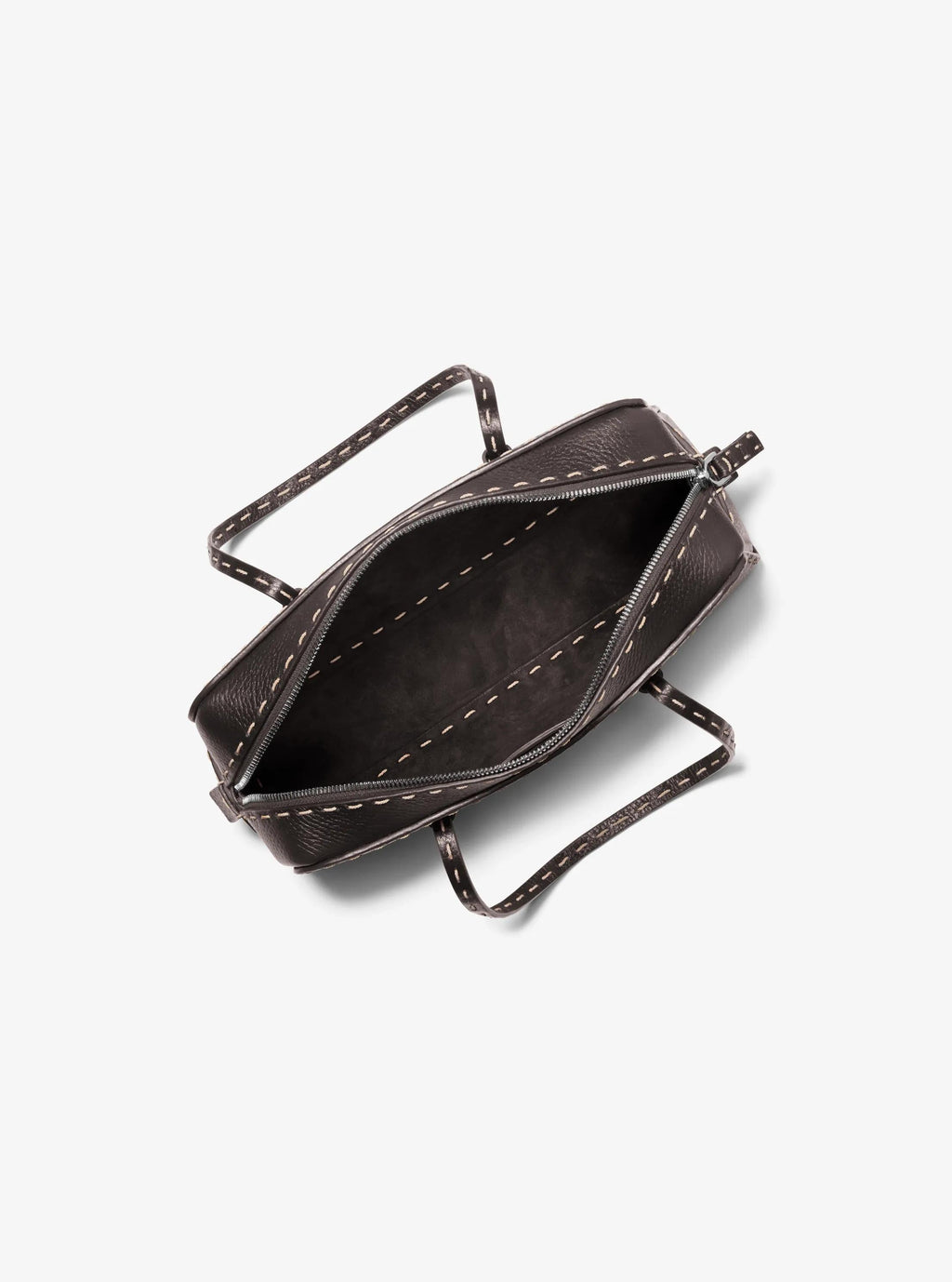 Michael Kors Roberta Hand-Stitched Pebbled Leather Satchel