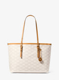 Michael Kors Quinn Large Signature Logo Jacquard Tote Bag Work Shoulder Bag with Pouch