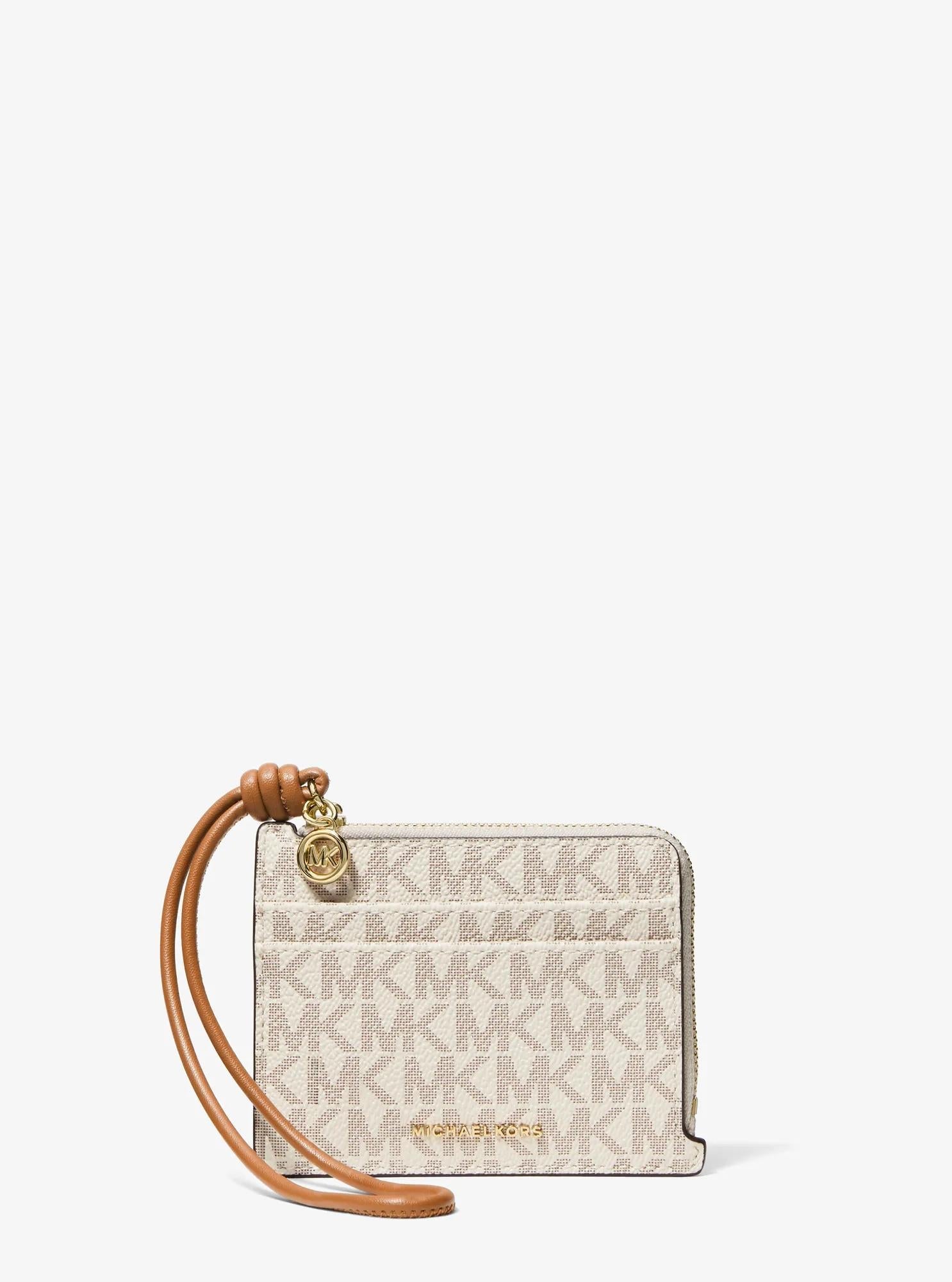 Michael Kors Jet Set Small Signature Signature Logo Card Case Wristlet