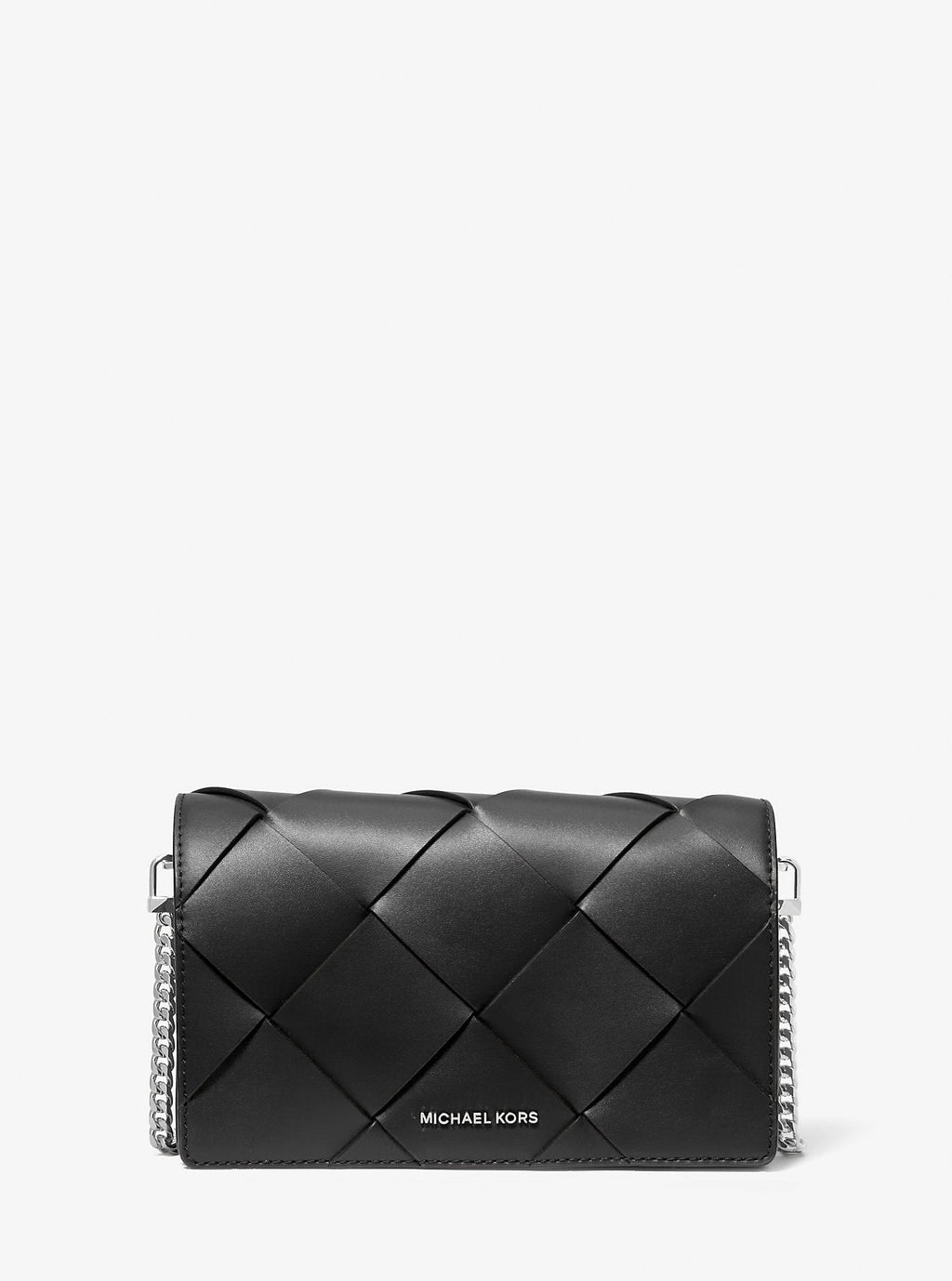 Michael Kors Jet Set Medium Woven Leather Crossbody Bag Bag
