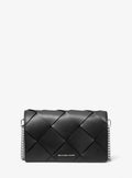 Michael Kors Jet Set Medium Woven Leather Crossbody Bag Bag