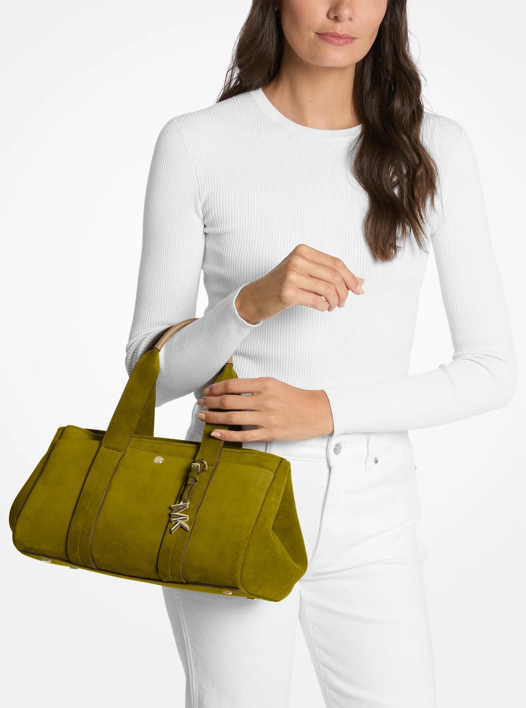 Michael Kors Romee Small Suede Satchel