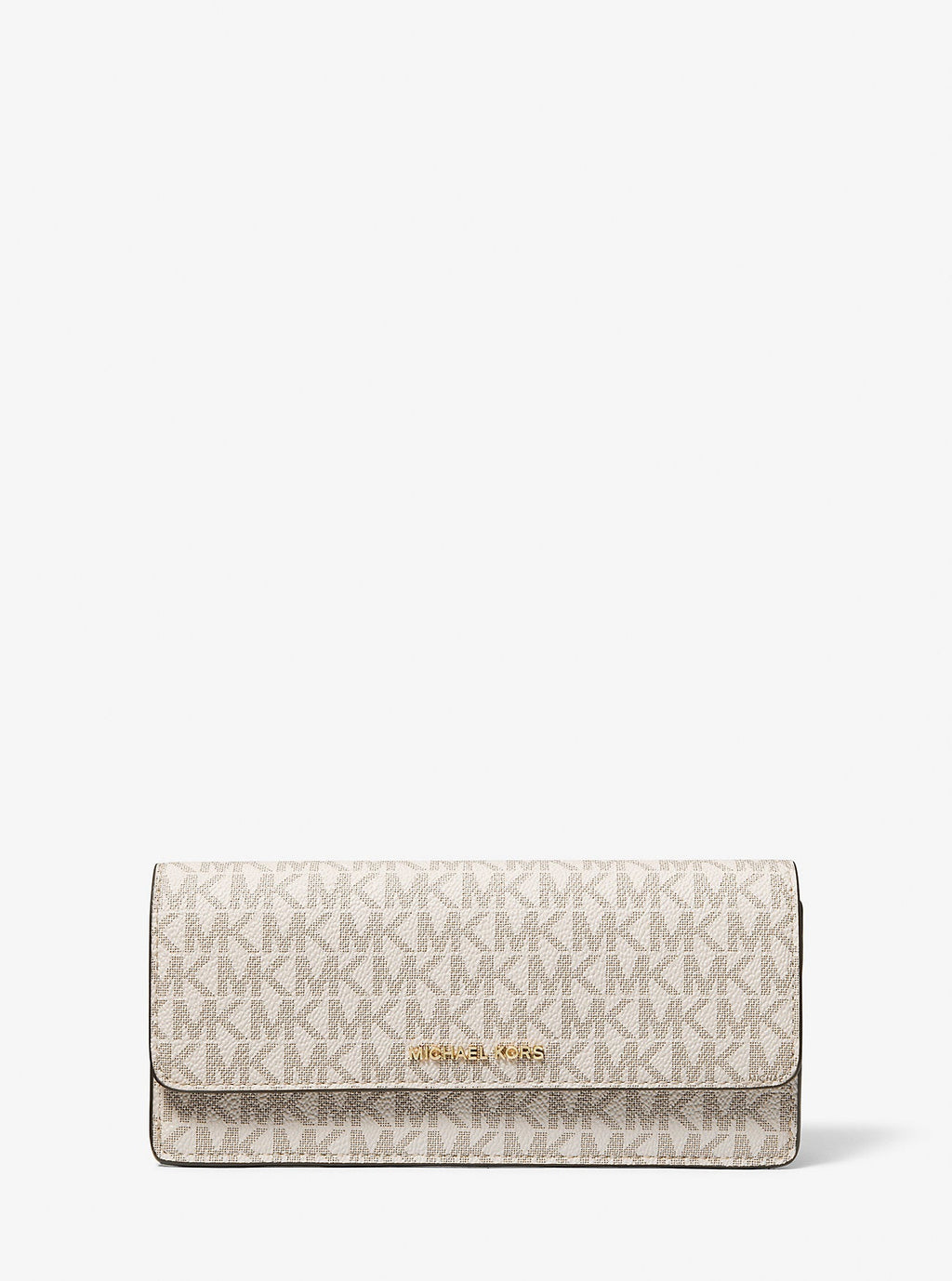 Michael Kors Jet Set Large Signature Signature Logo Snap-Front Wallet