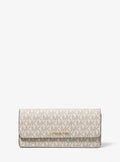 Michael Kors Jet Set Large Signature Signature Logo Snap-Front Wallet