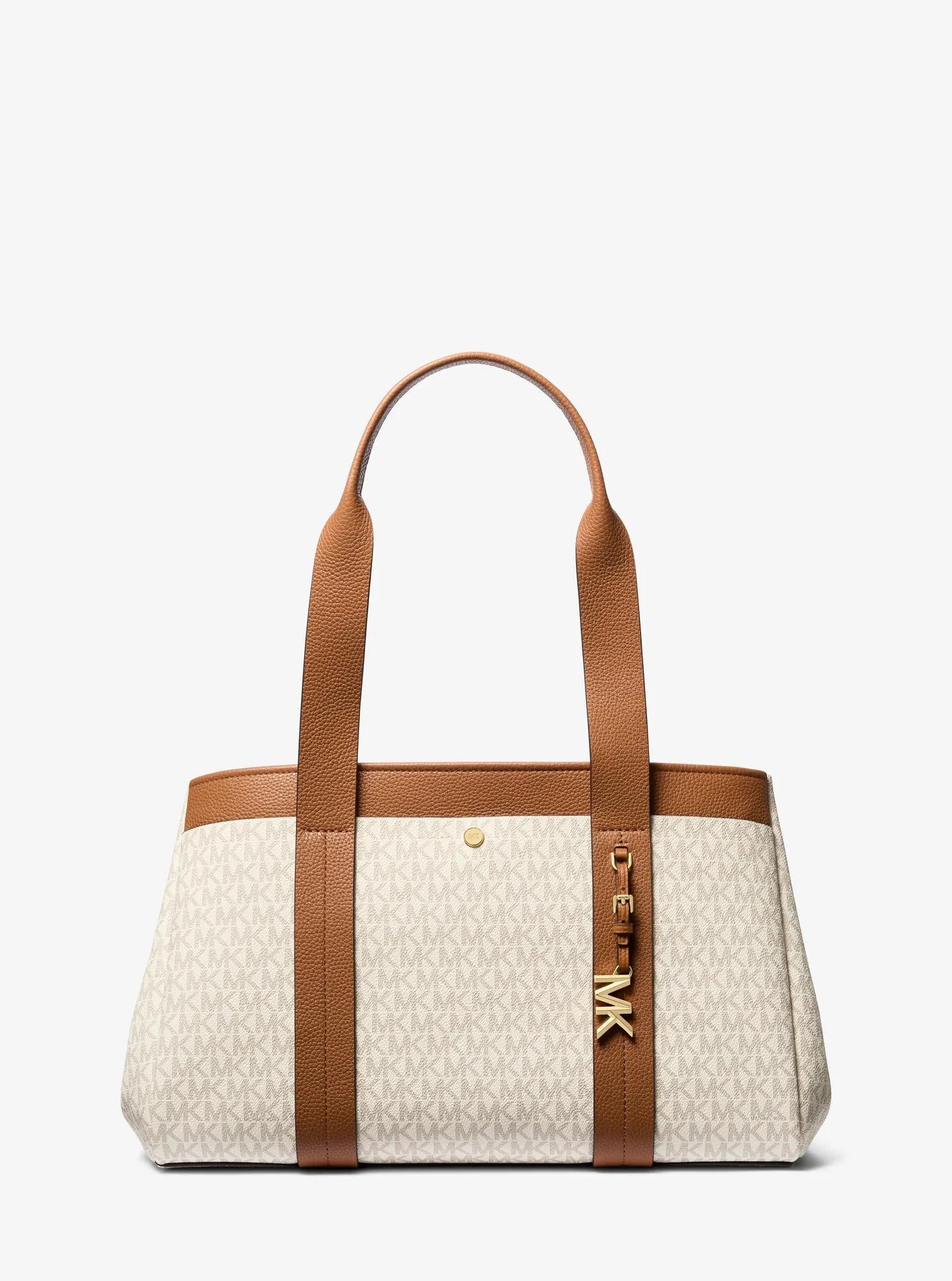 Michael Kors Romee Large Signature Signature Logo and Leather Tote Bag Work Shoulder Bag