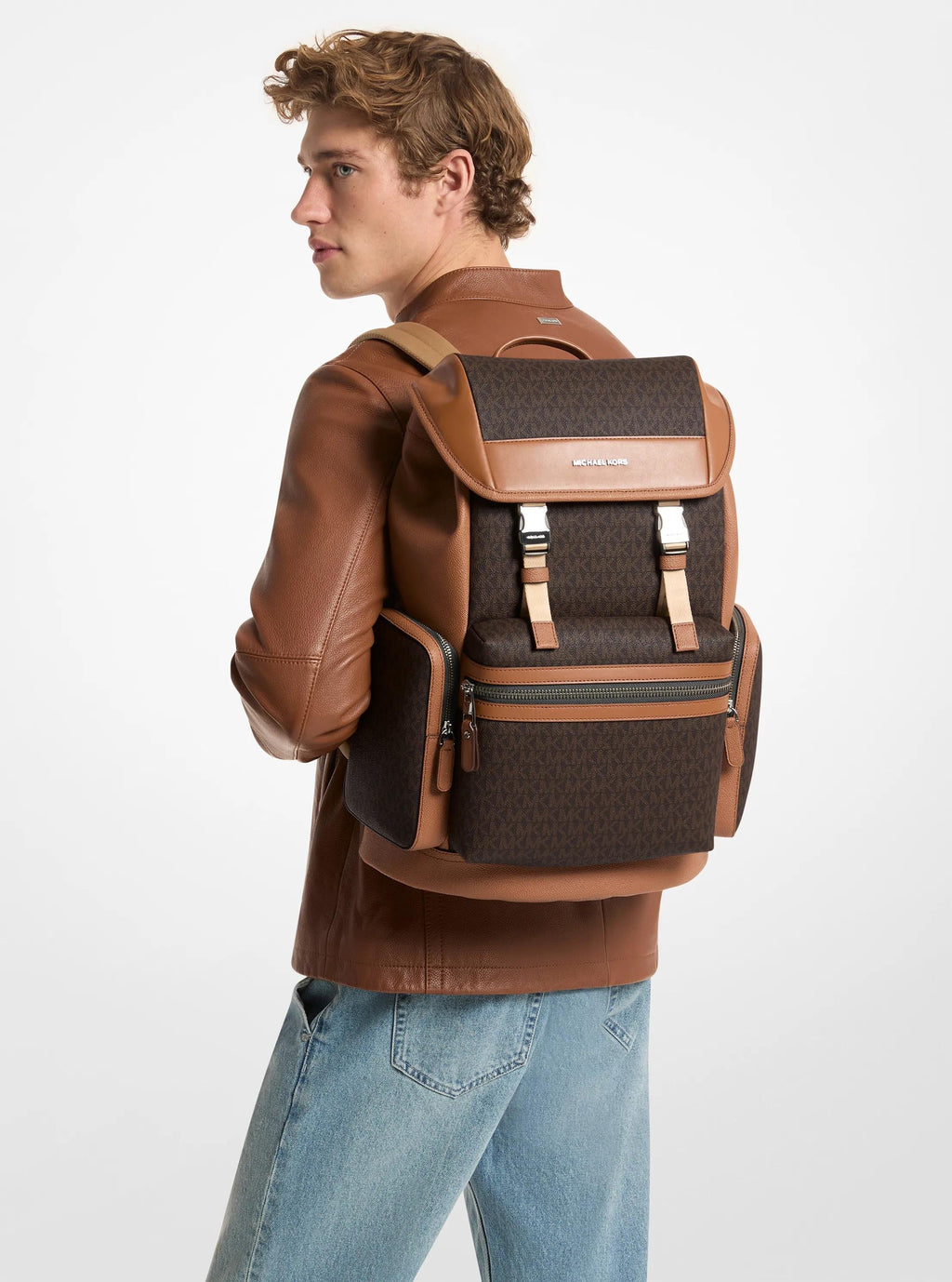 Michael Kors Jet Set Signature Signature Logo Backpack Travel School Bag
