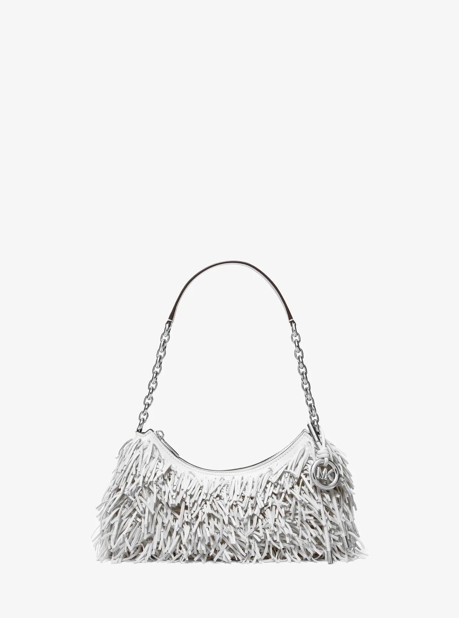 Michael Kors Nolita Medium Fringed Leather Pochette