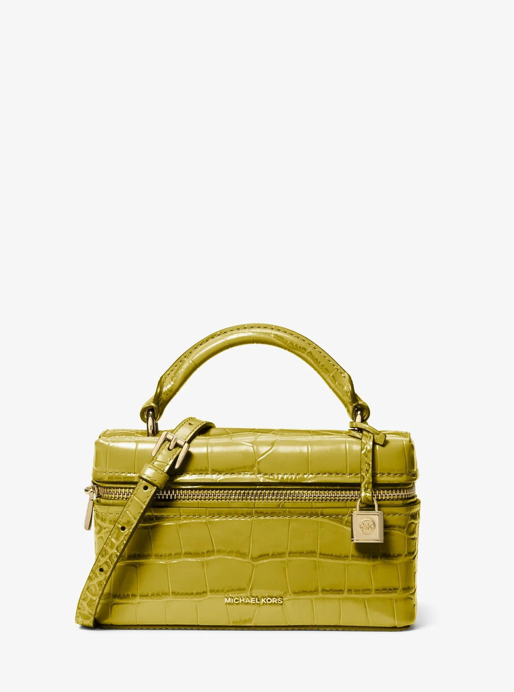 Michael Kors Jana Extra-Small Crocodile Embossed Leather Convertible Crossbody Bag Bag