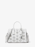 Michael Kors Laila Small Embellished Laser Cut Leather Satchel