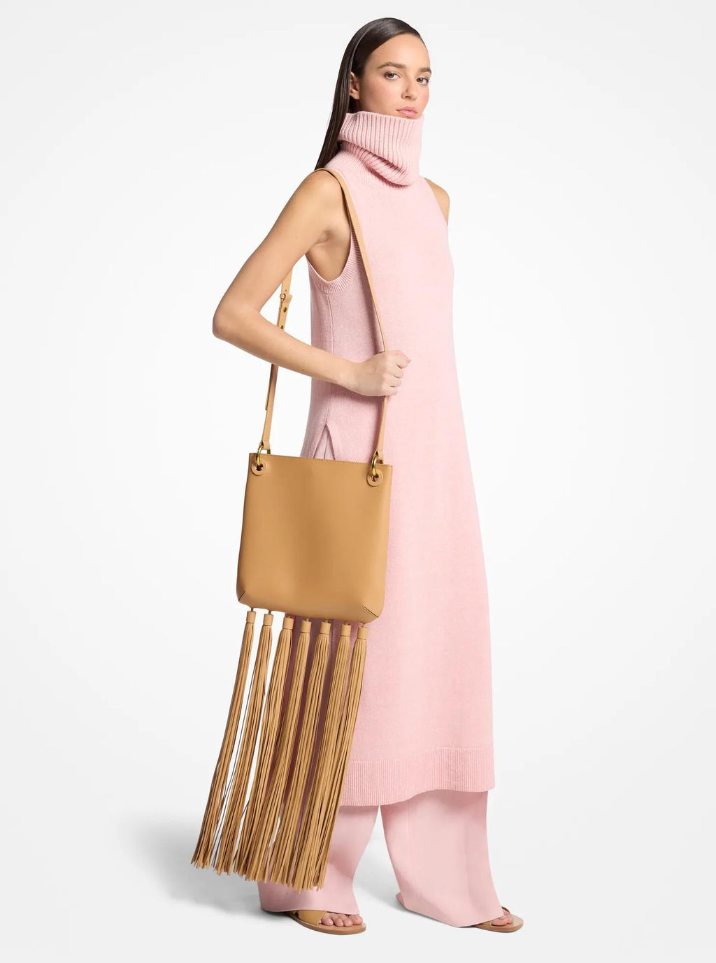 Michael Kors Tate Medium Tassel Leather Crossbody Bag Bag