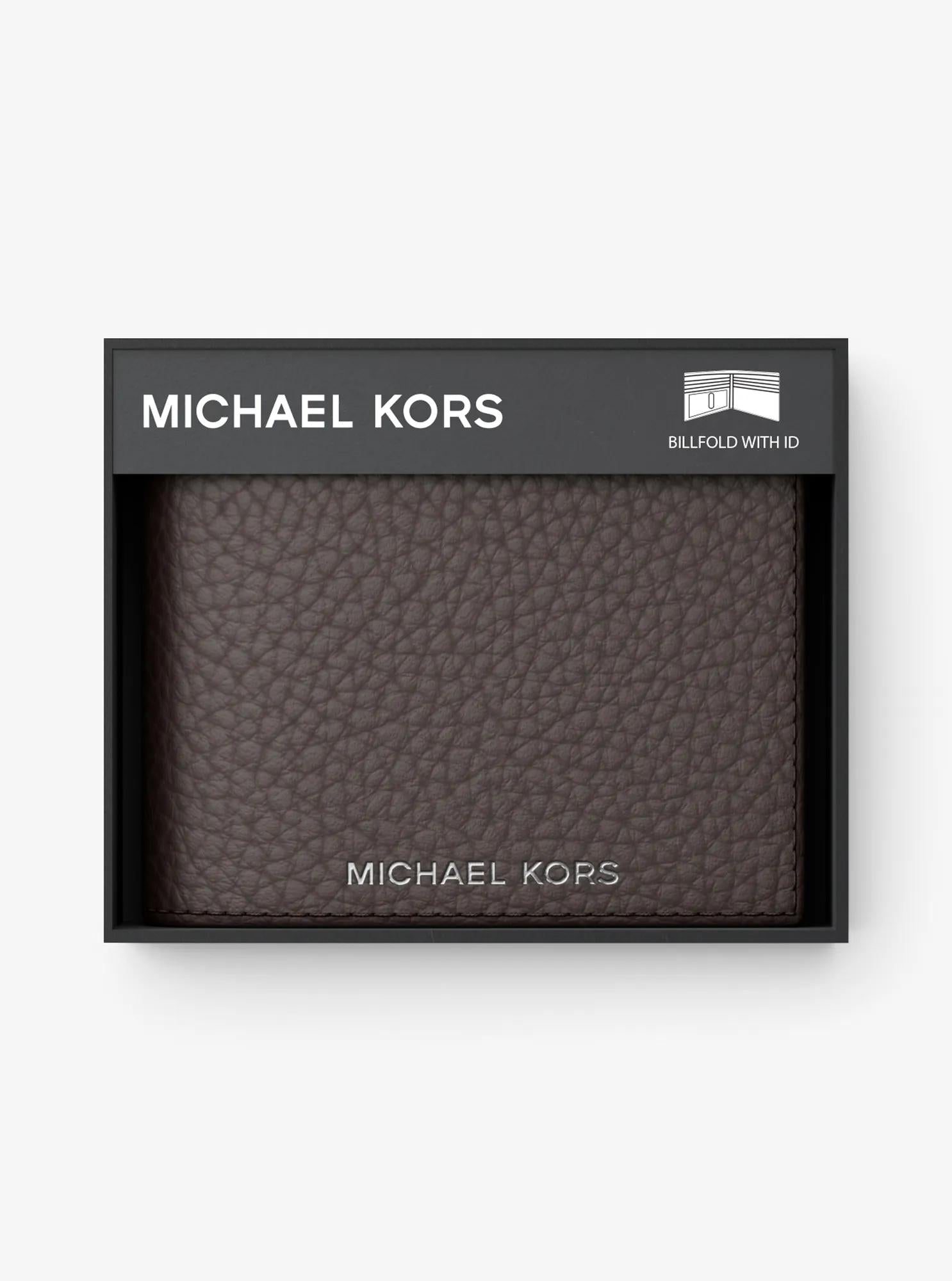 Michael Kors Hudson Pebbled Leather Billfold Wallet
