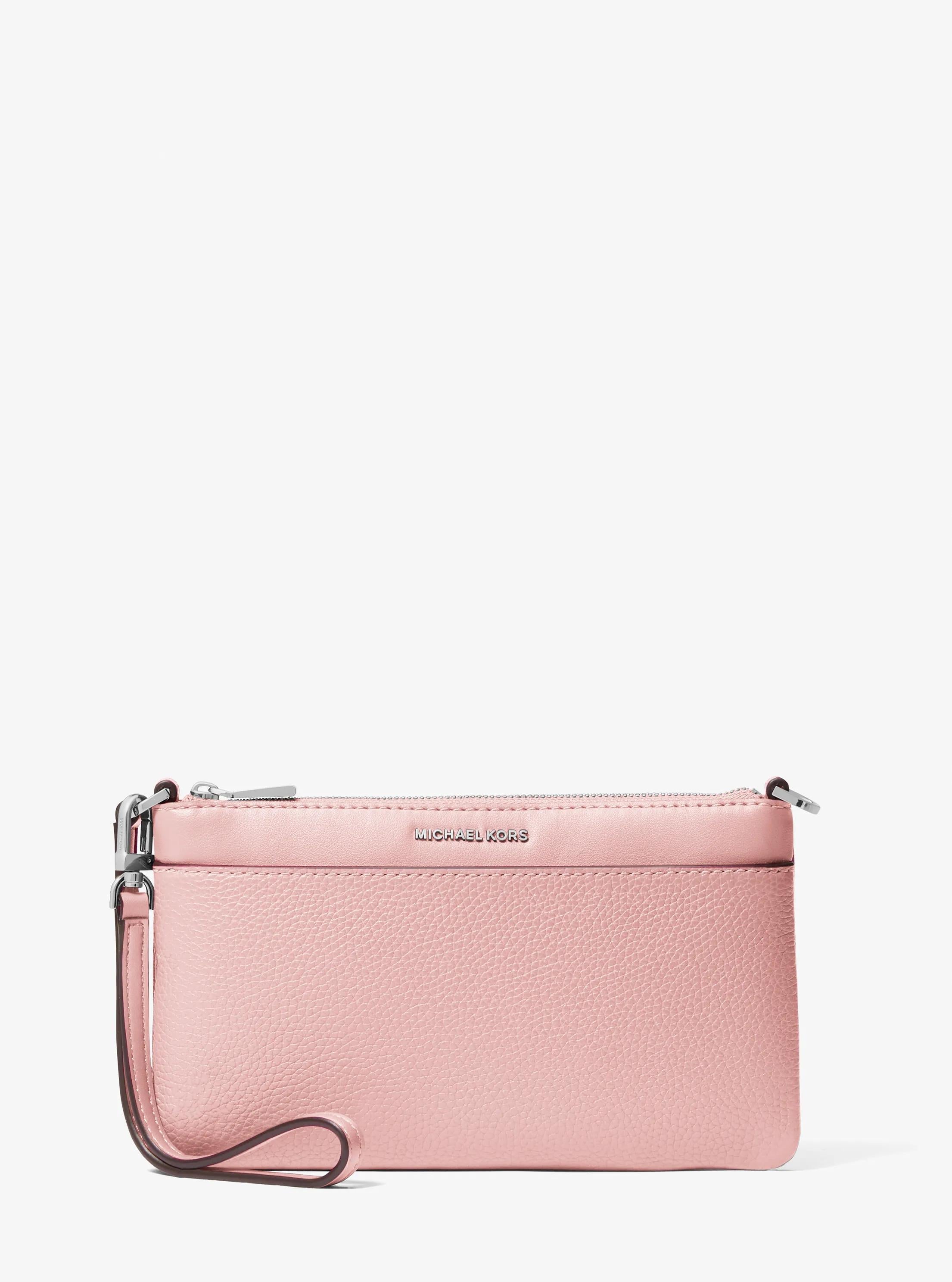 Michael Kors Jet Set Medium Pebbled Leather Convertible Wristlet