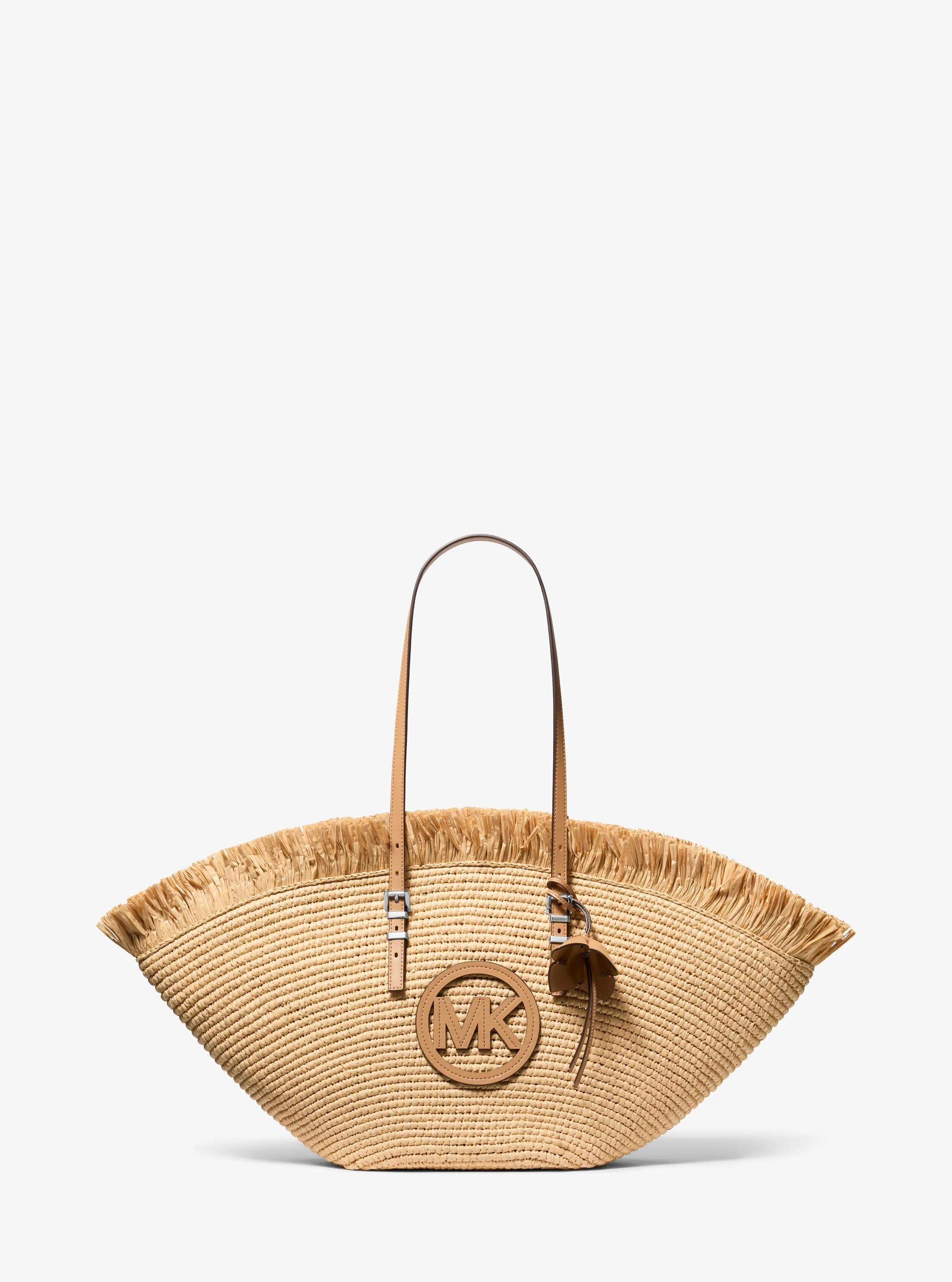 Michael Kors Isa Large Hand-Crocheted Fan Tote Bag Work Shoulder Bag
