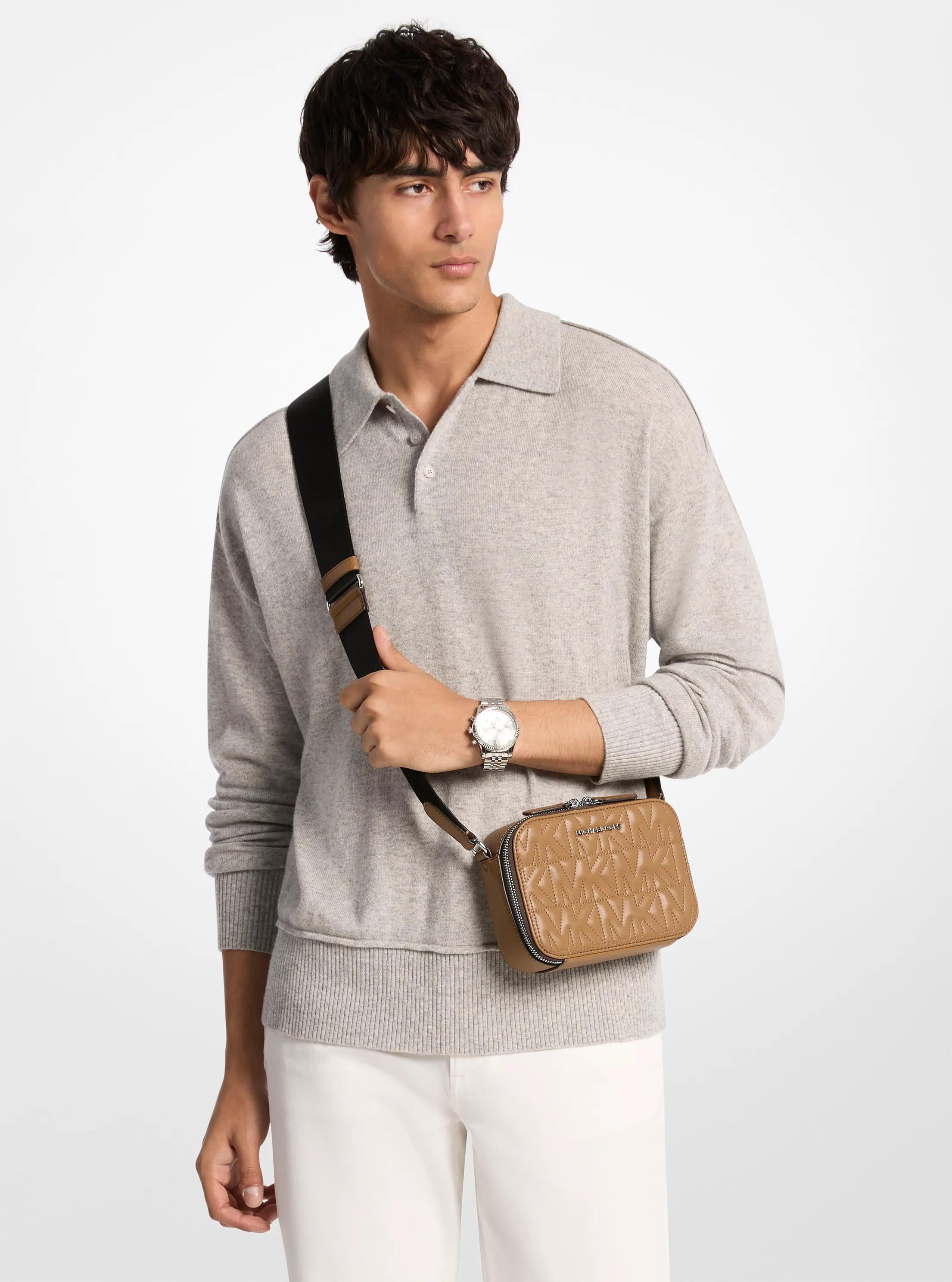 Michael Kors Hudson Signature Logo Embossed Crossbody Bag Bag