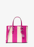 Michael Kors Quinn Small Striped Canvas Convertible Crossbody Bag Bag