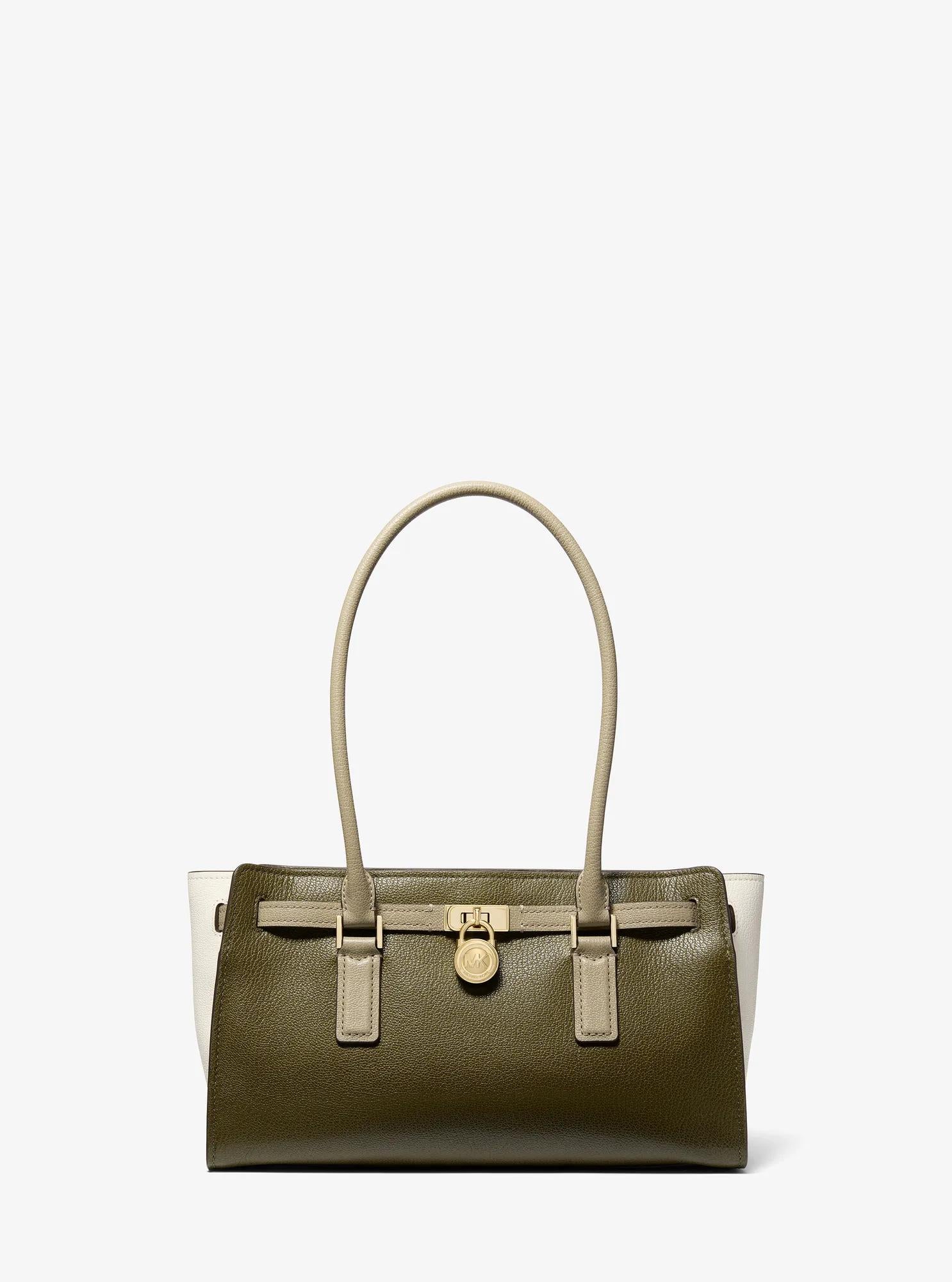 Michael Kors Hamilton Moderne Small Color-Blocked Leather Satchel