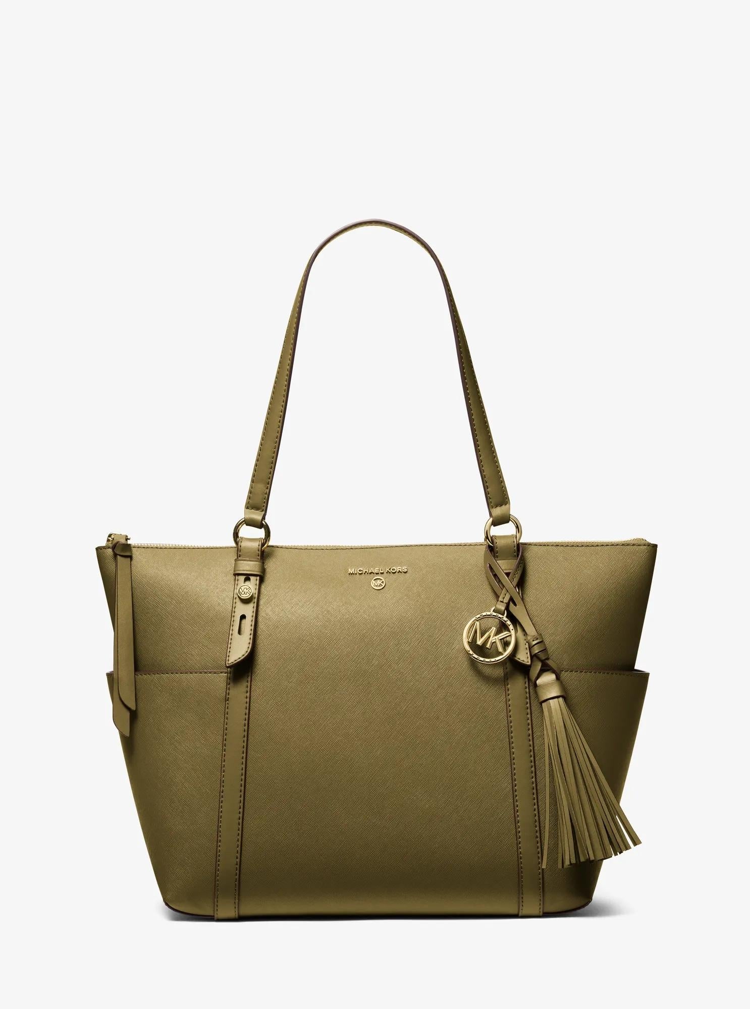 Michael Kors Sullivan Large Saffiano Leather Top-Zip Tote Bag Work Shoulder Bag