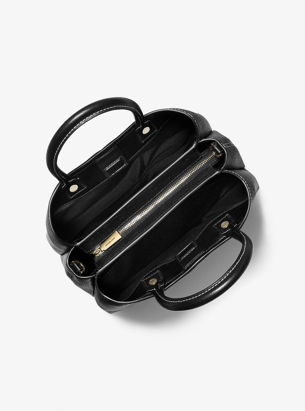 Michael Kors Flora Medium Signature Signature Logo and Leather Satchel