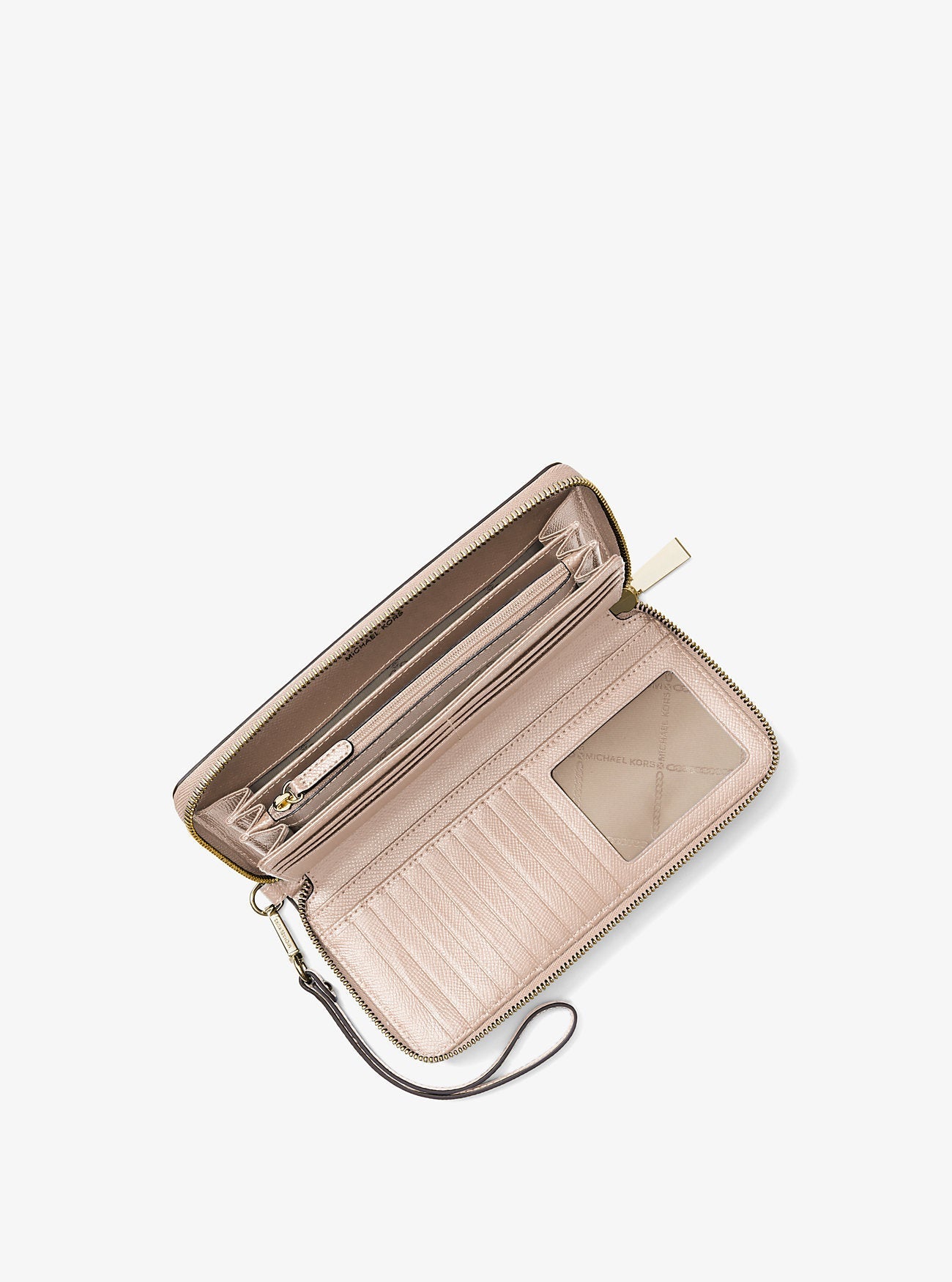 Michael Kors Leather Continental Wristlet