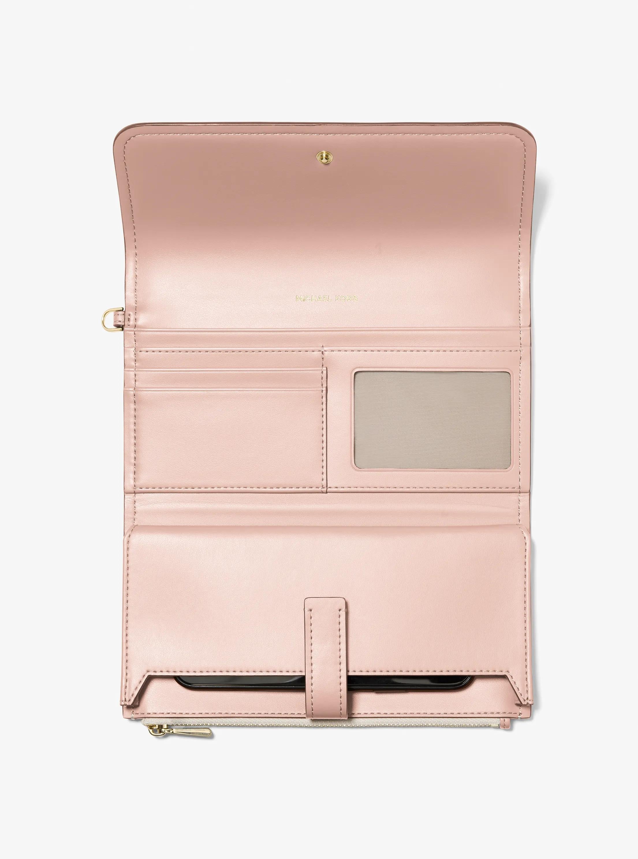 Michael Kors Jet Set Medium Signature Signature Logo Smartphone Wristlet