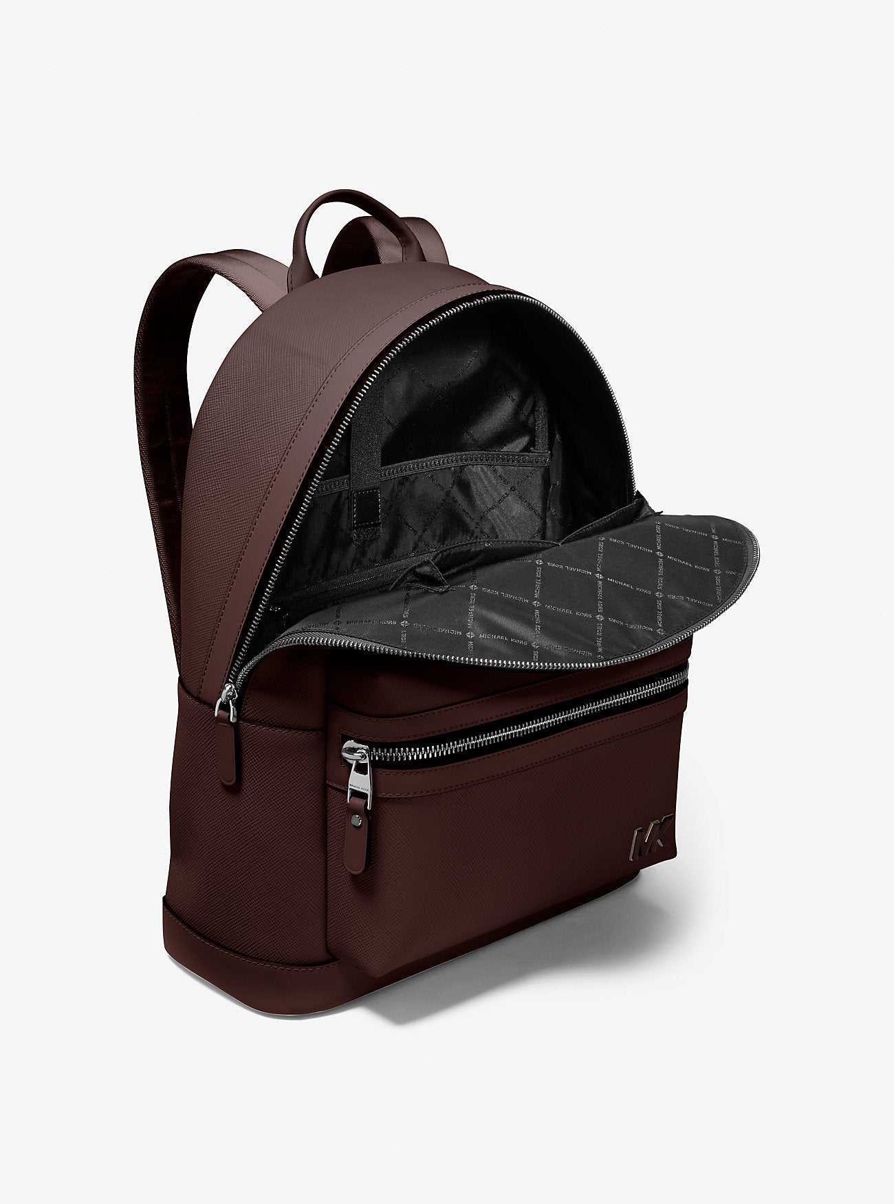 Michael Kors Edison Scratch-Resistant Crossgrain Leather Backpack Travel School Bag