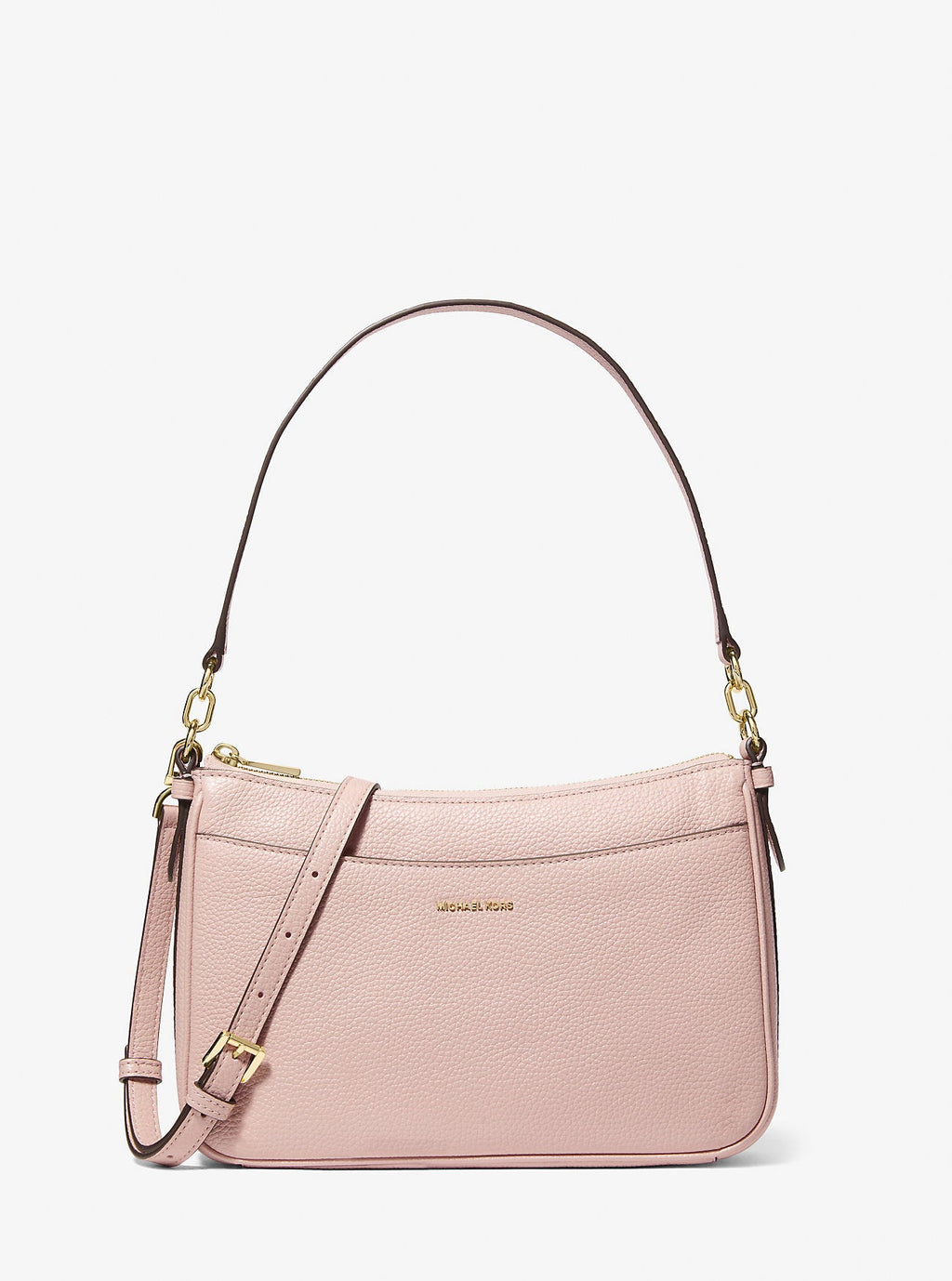 Michael Kors Jet Set Medium Pebbled Leather Convertible Crossbody Bag Bag