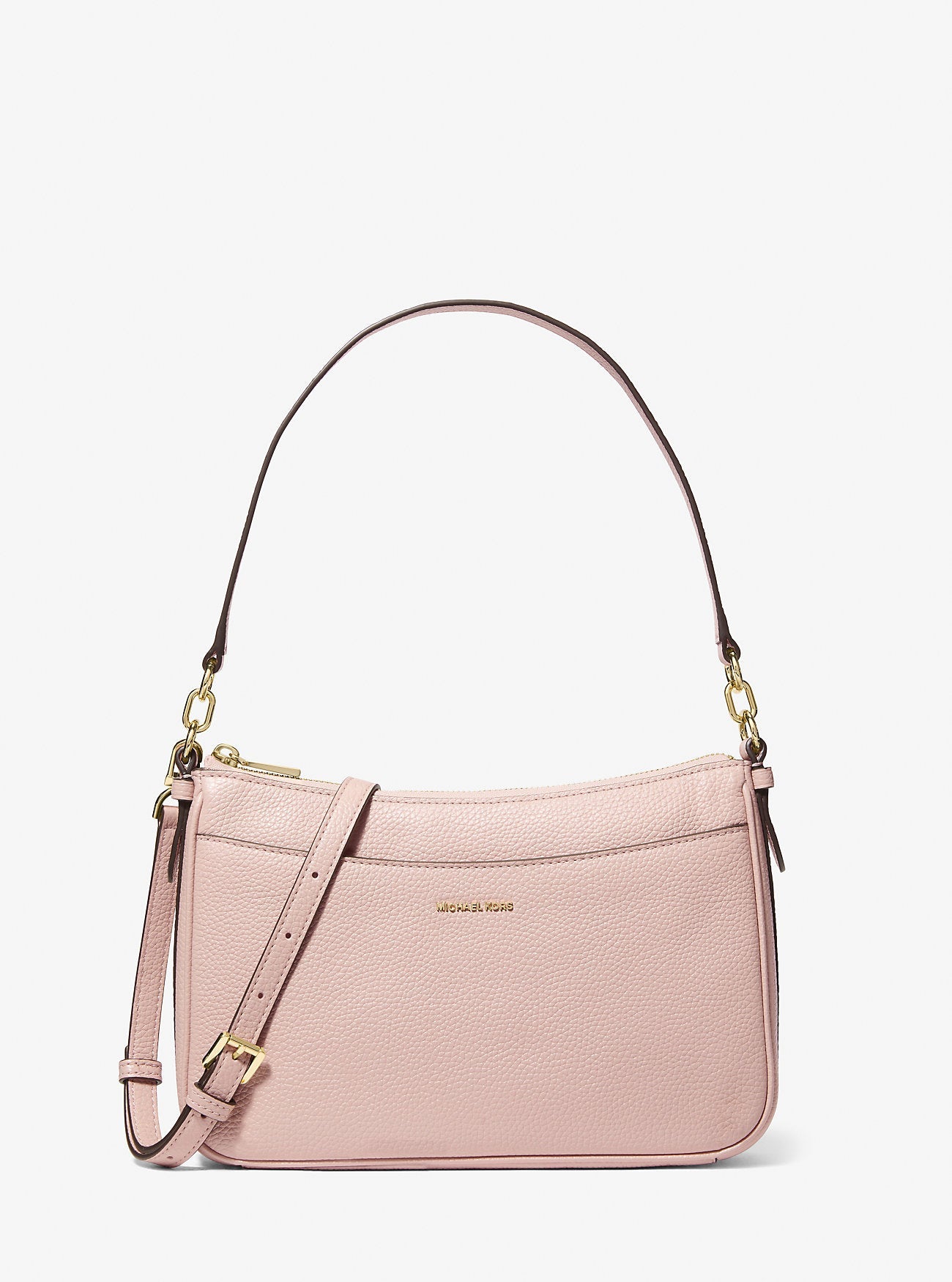 Michael Kors Jet Set Medium Pebbled Leather Convertible Crossbody Bag Bag