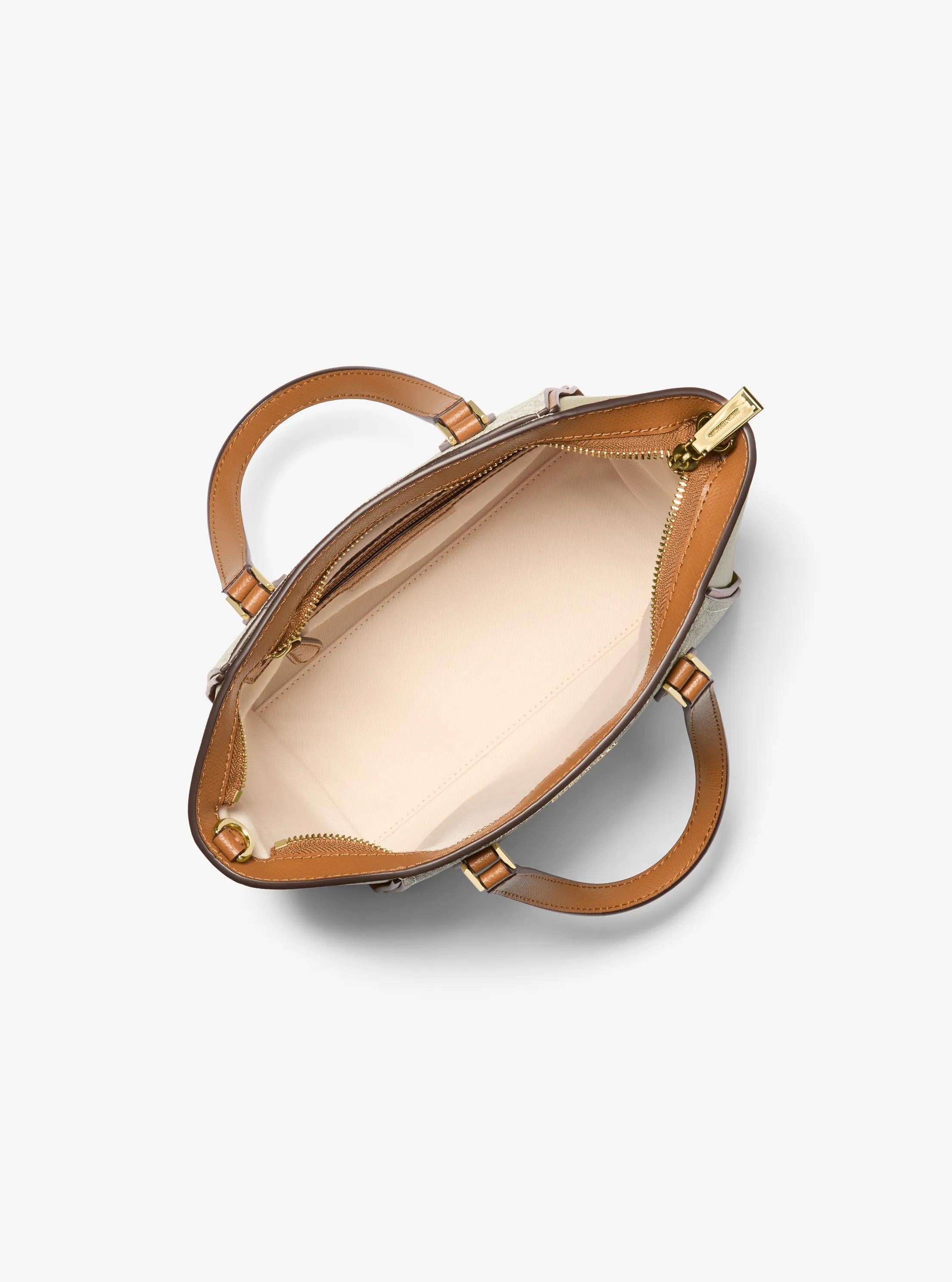 Michael Kors Taryn Small Signature Signature Logo and Leather Convertible Crossbody Bag Bag