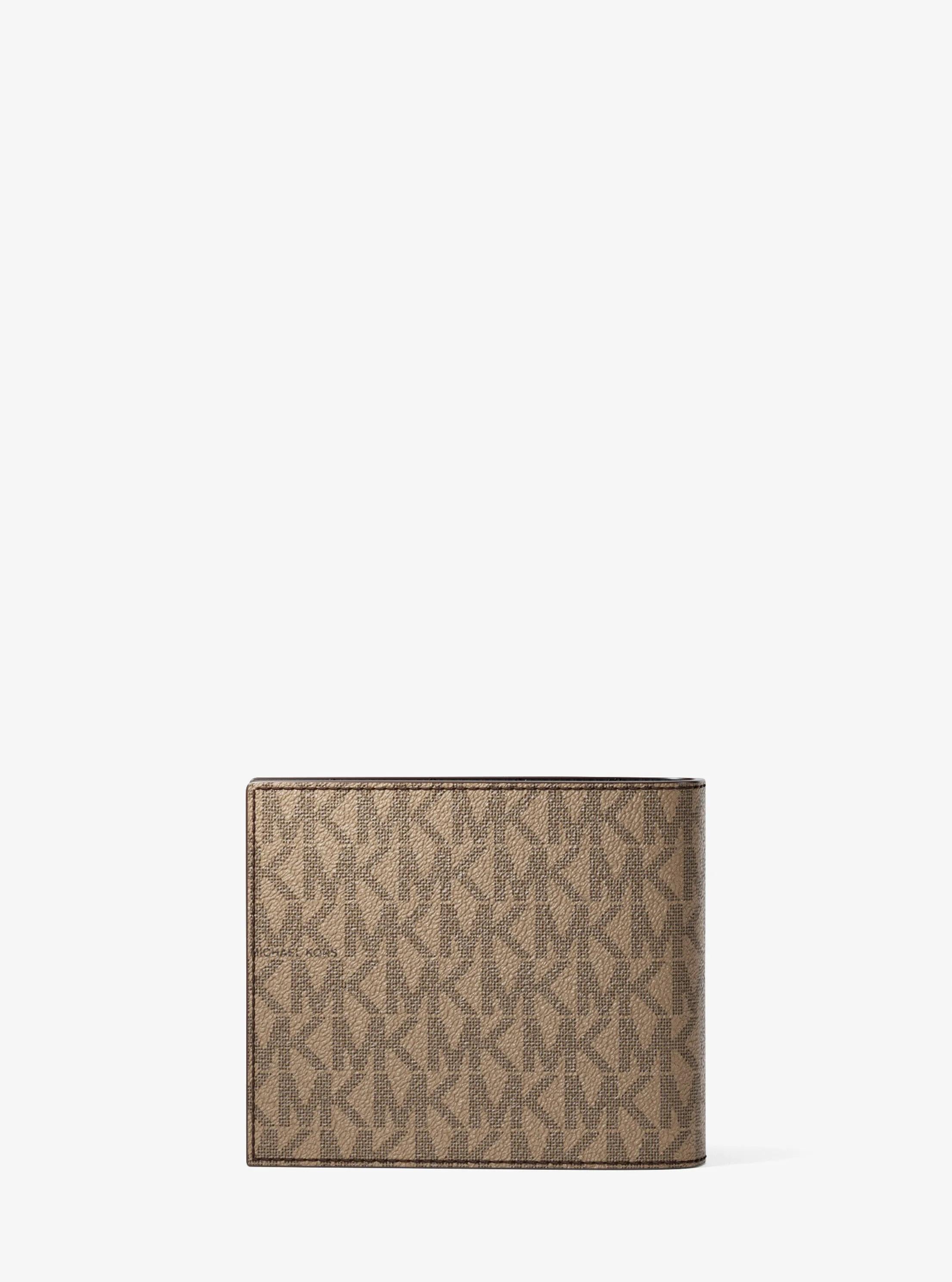 Michael Kors Harrison Signature Logo Billfold Wallet With Passcase