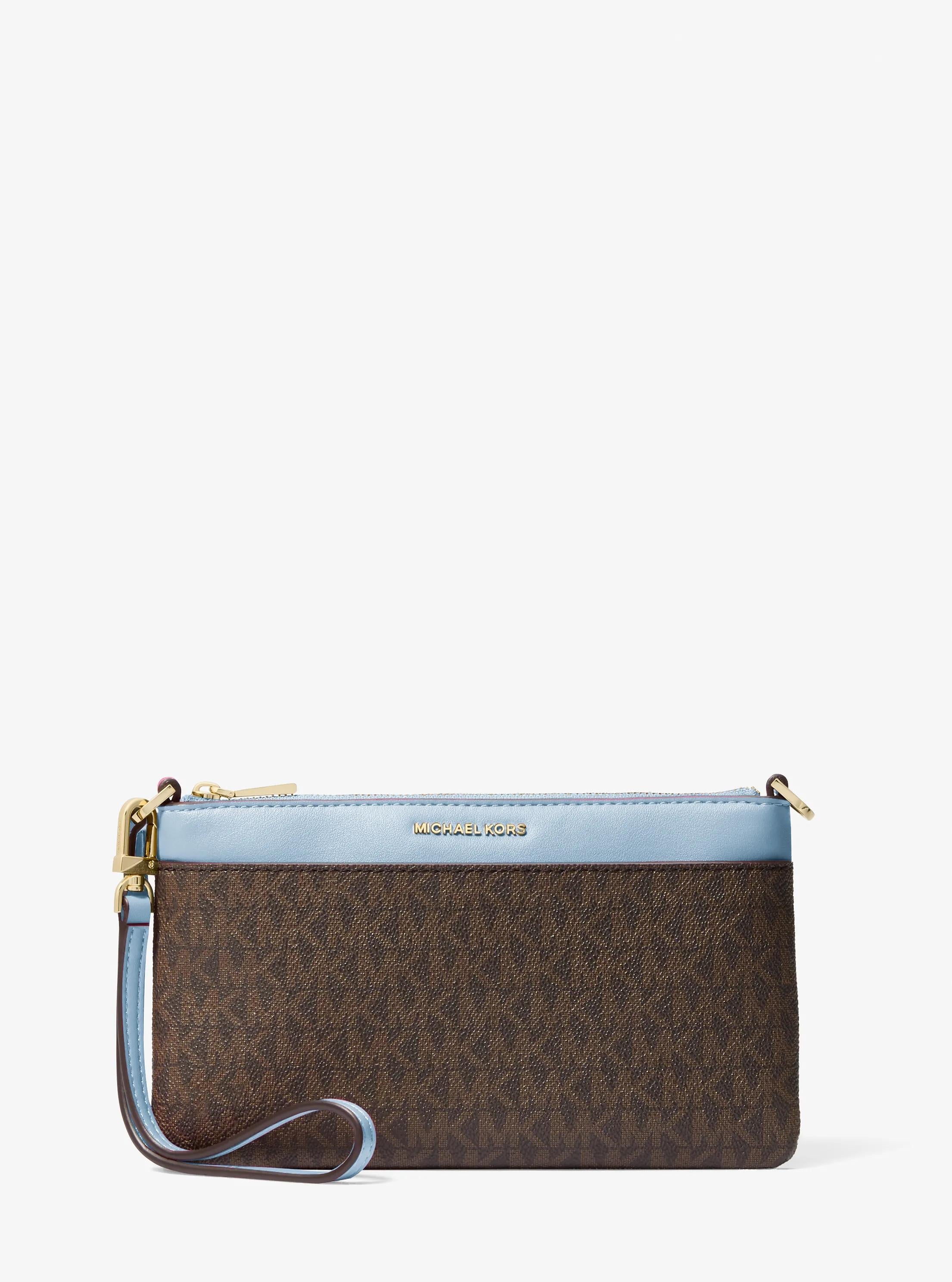 Michael Kors Jet Set Medium Signature Signature Logo Wristlet