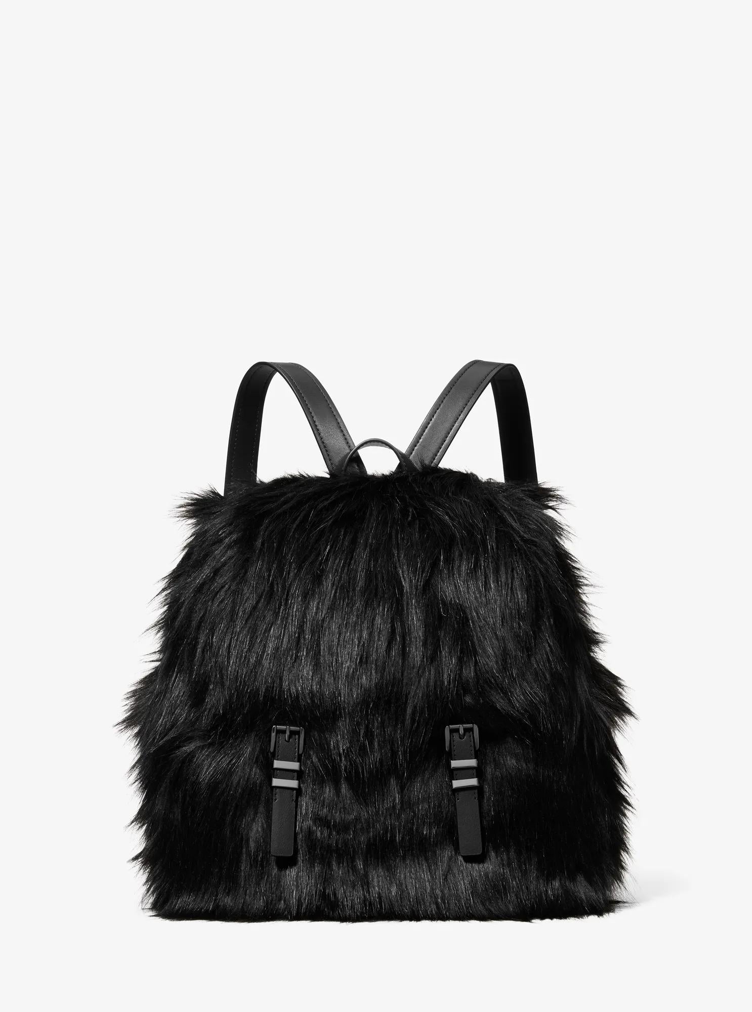 Michael Kors Quinn Medium Faux Fur Backpack Travel School Bag