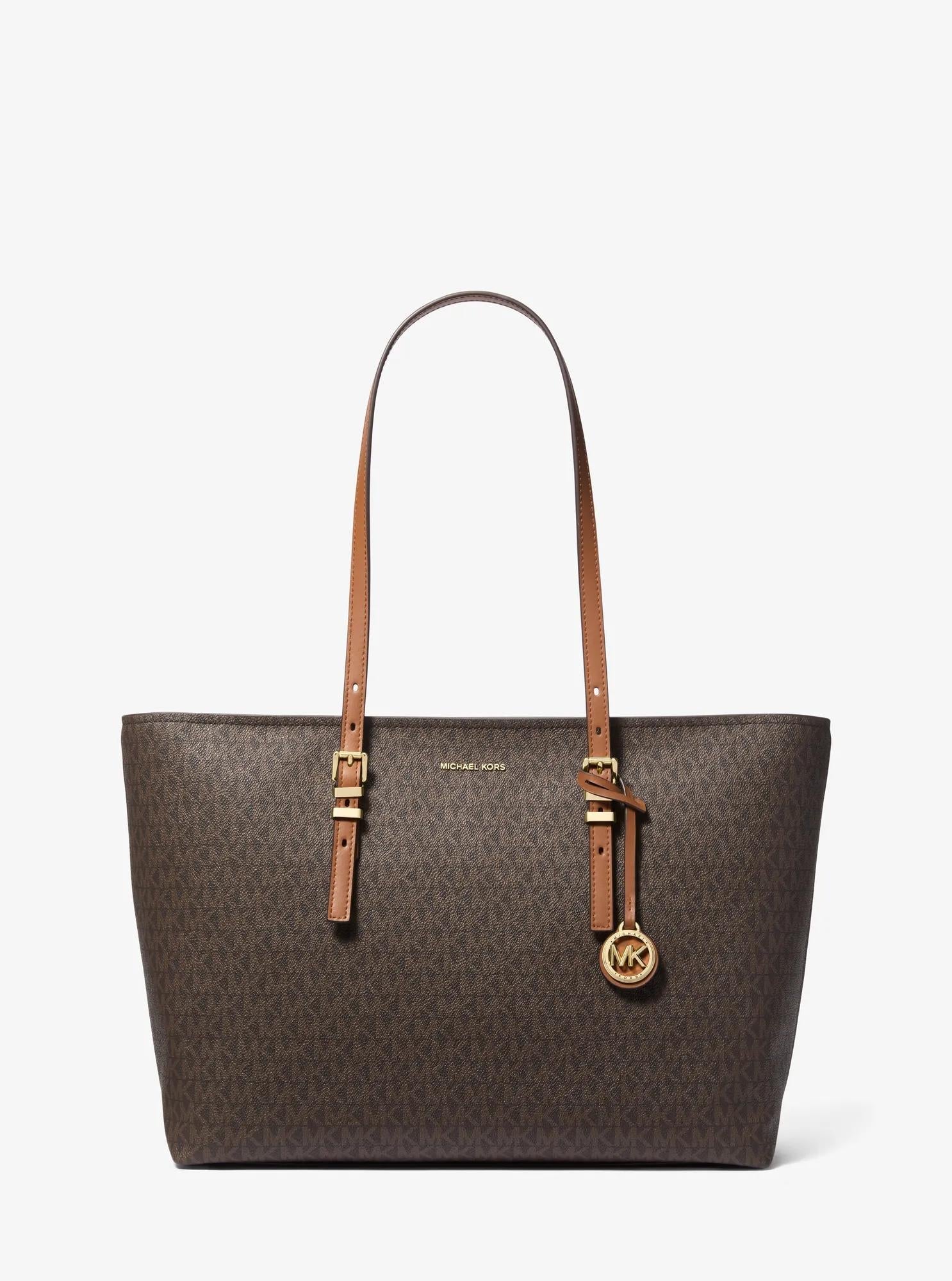 Michael Kors Quinn Large Signature Signature Logo and Leather Tote Bag Work Shoulder Bag