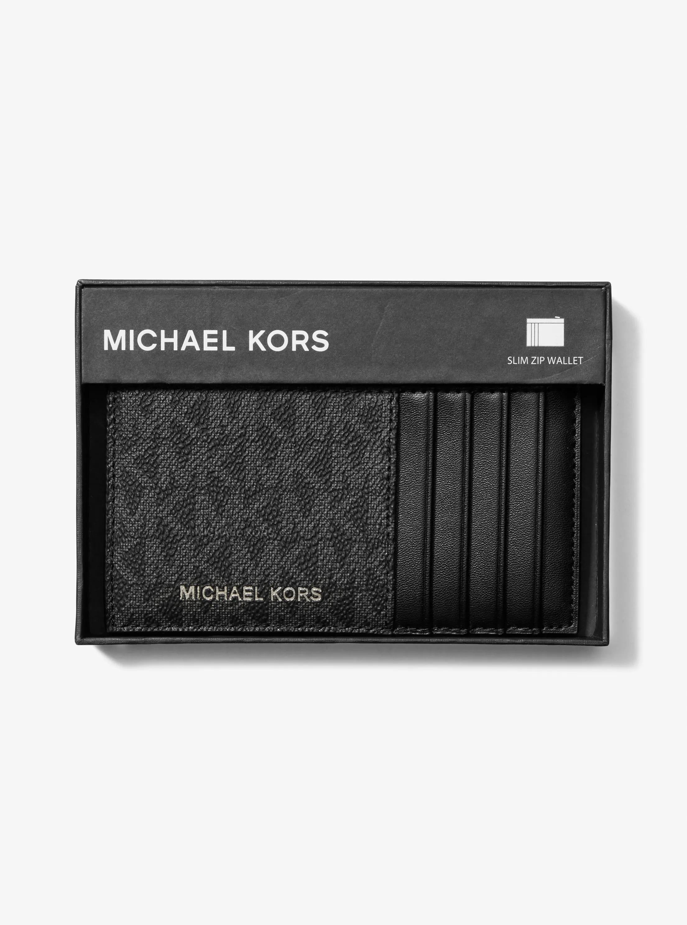 Michael Kors Cooper Slim Signature Signature Logo Zip Wallet