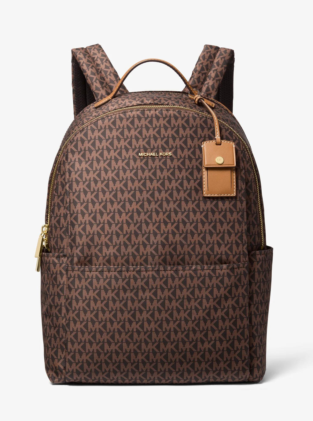 Michael Kors Sable Large Printed Signature Signature Logo Backpack Travel School Bag