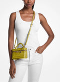 Michael Kors Jana Extra-Small Crocodile Embossed Leather Convertible Crossbody Bag Bag