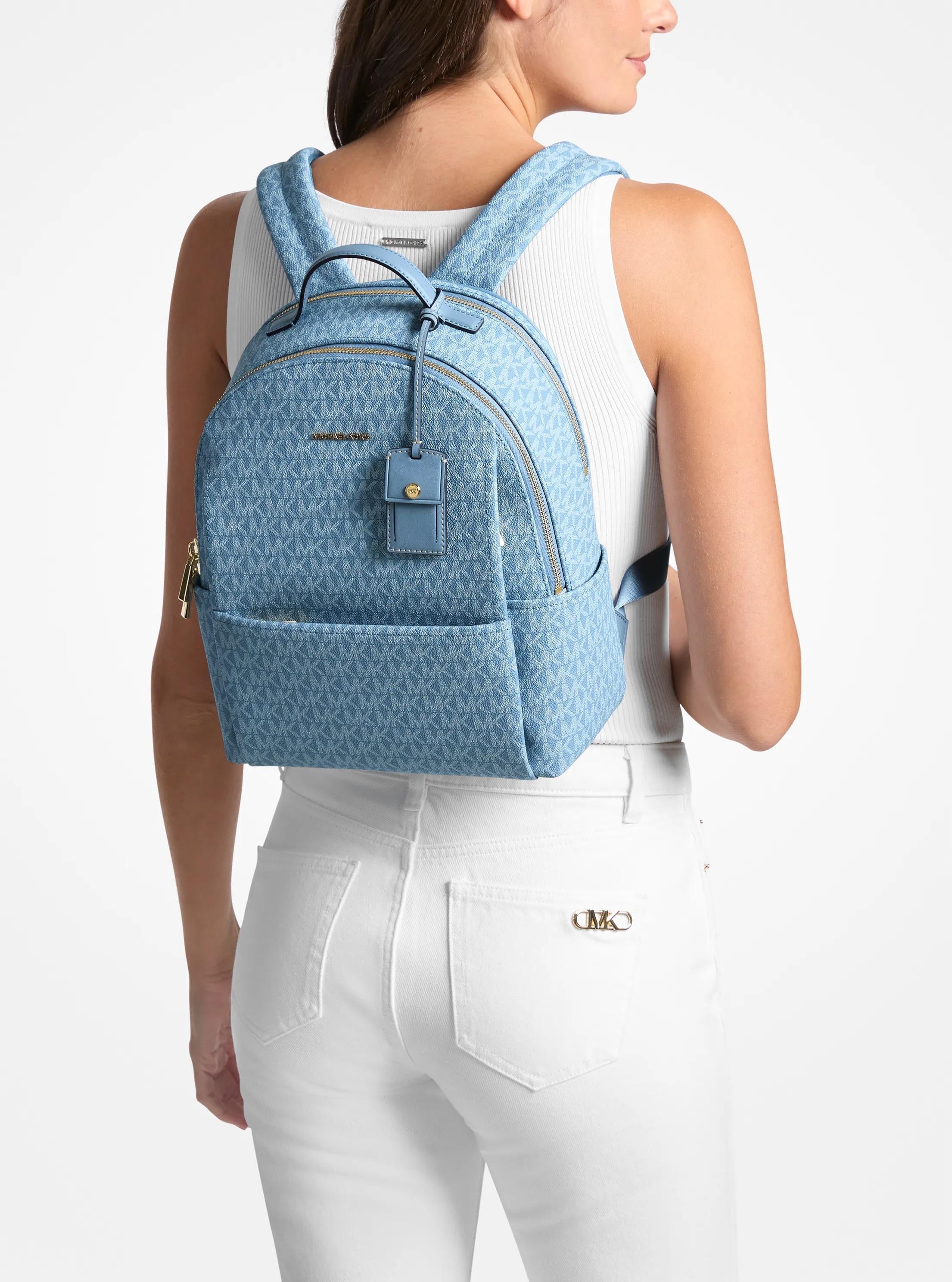 Michael Kors Sable Medium Signature Signature Logo Backpack Travel School Bag