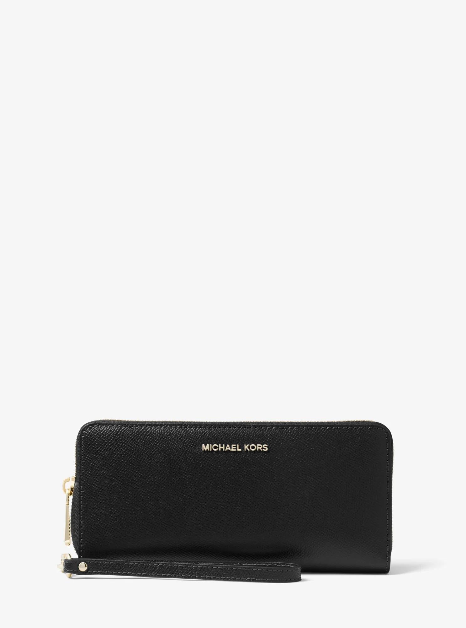 Michael Kors Leather Continental Wristlet