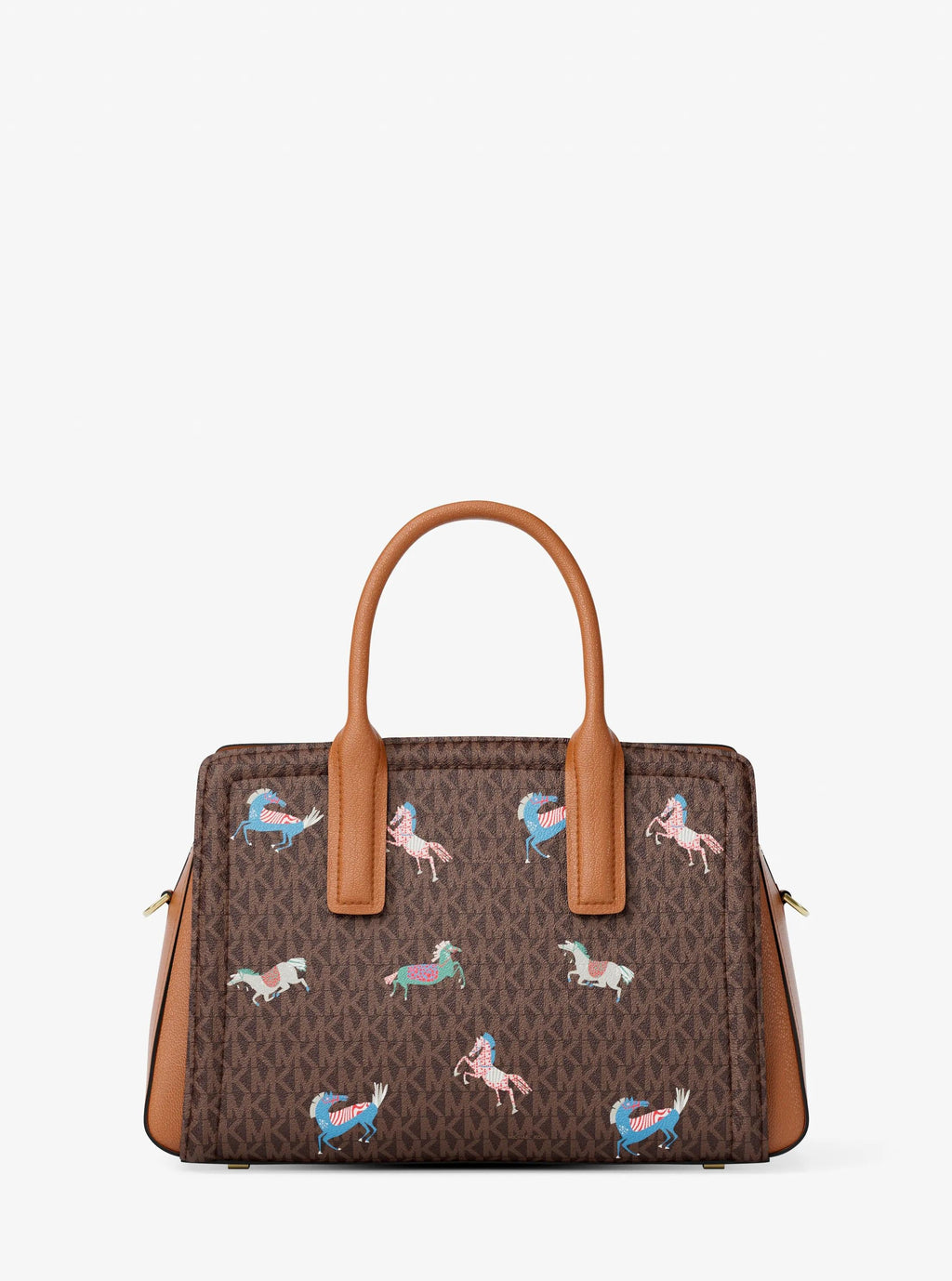 Michael Kors Laila Medium Signature Signature Logo Satchel