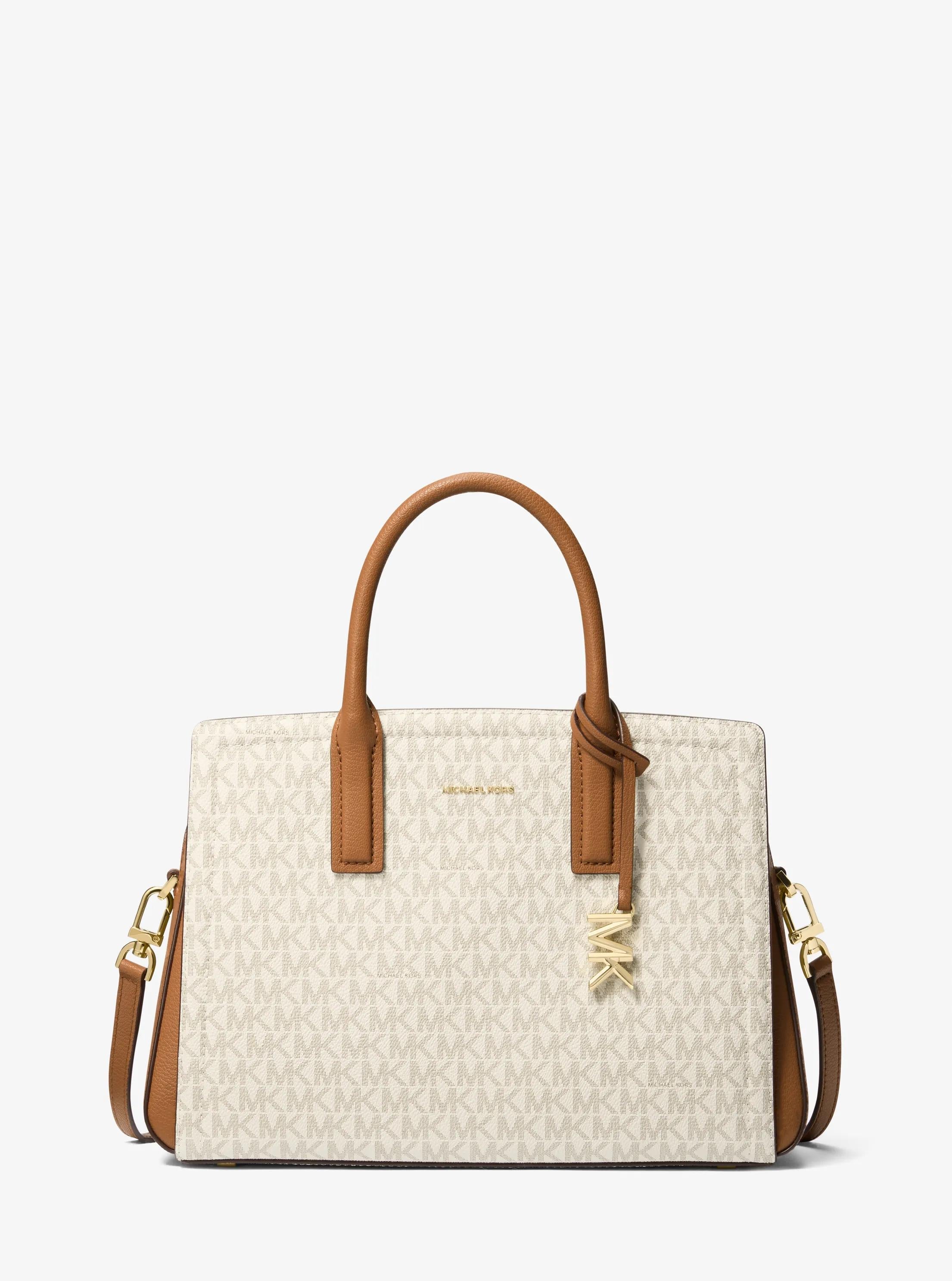 Michael Kors Laila Medium Signature Signature Logo Satchel
