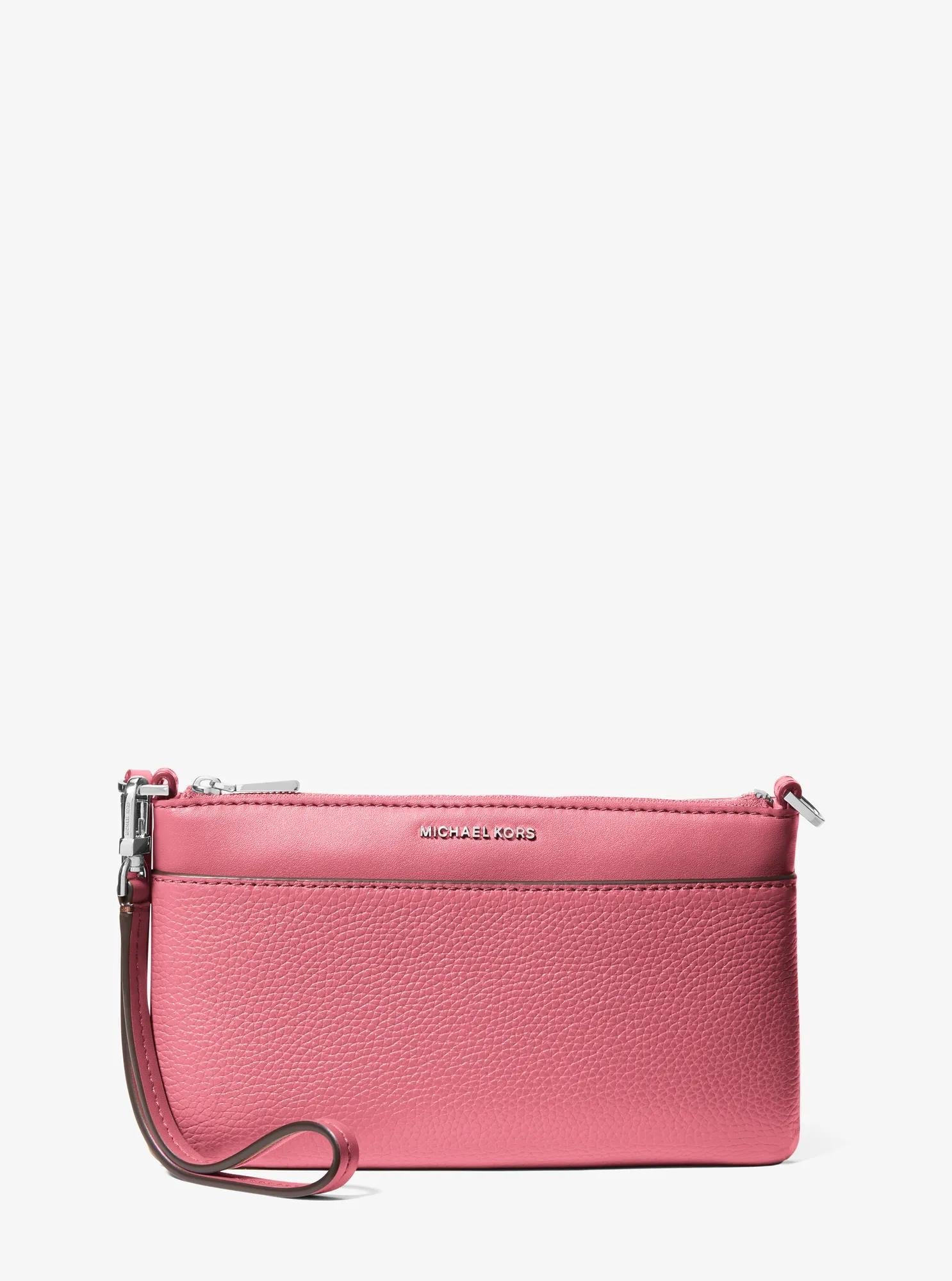 Michael Kors Jet Set Medium Pebbled Leather Convertible Wristlet