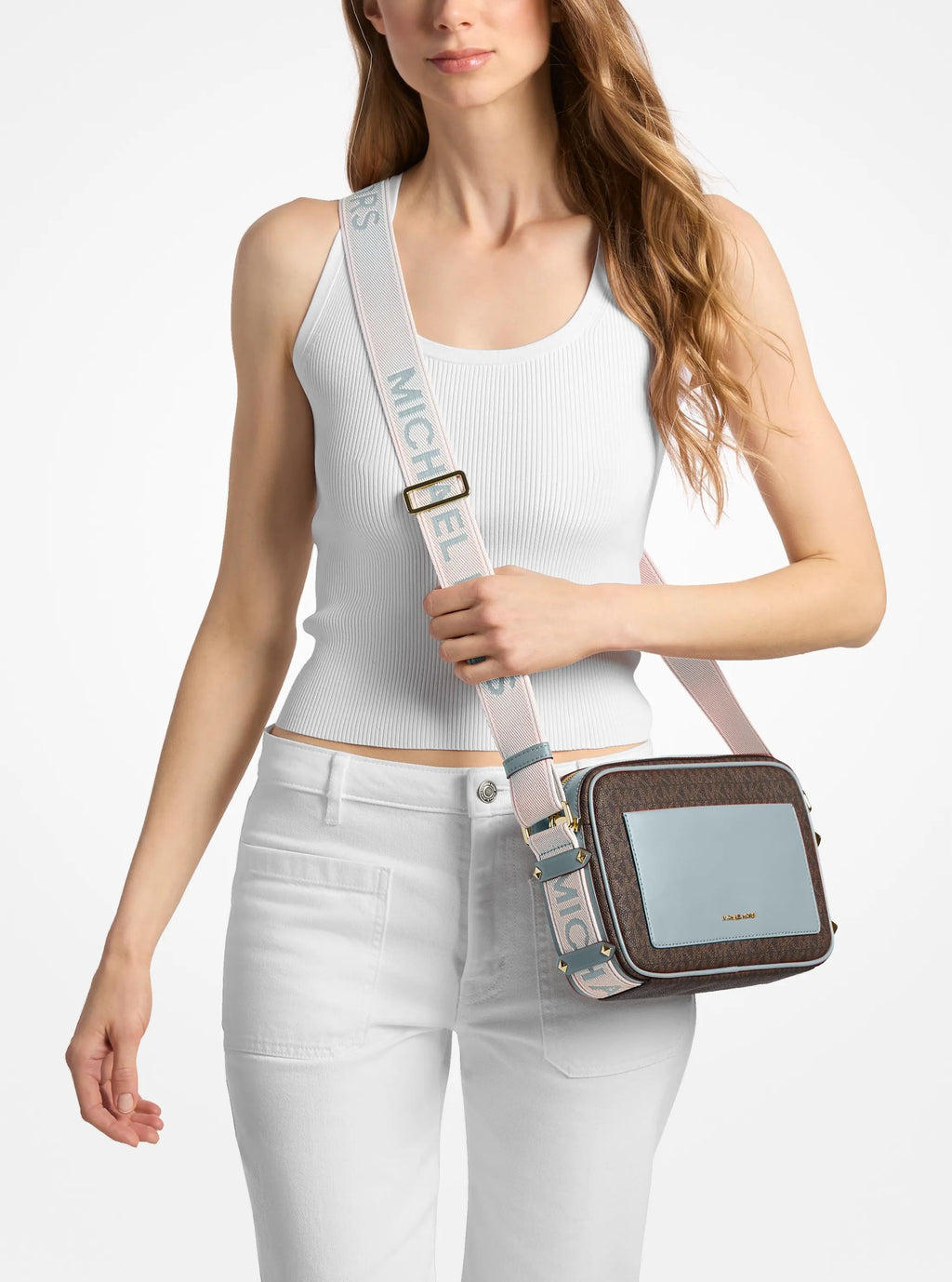 Michael Kors Maeve Large Signature Signature Logo Crossbody Bag Bag