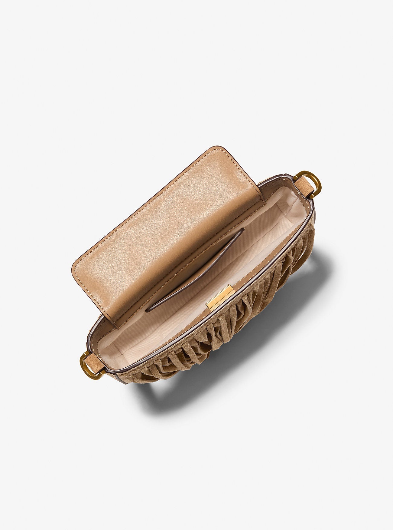 Michael Kors Bryant Small Fringed Suede Convertible Pochette