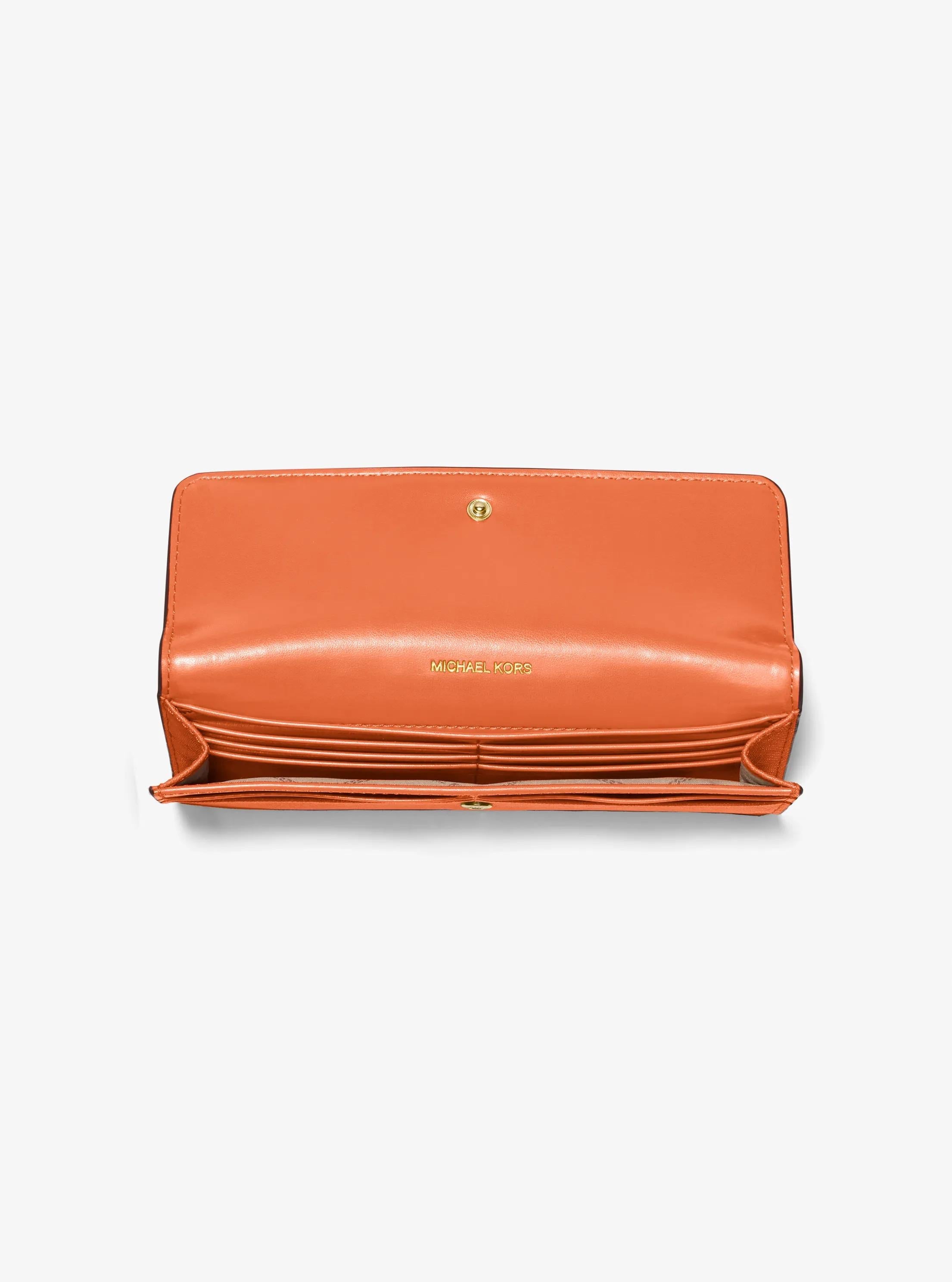 Michael Kors Jet Set Large Saffiano Leather Snap-Front Wallet