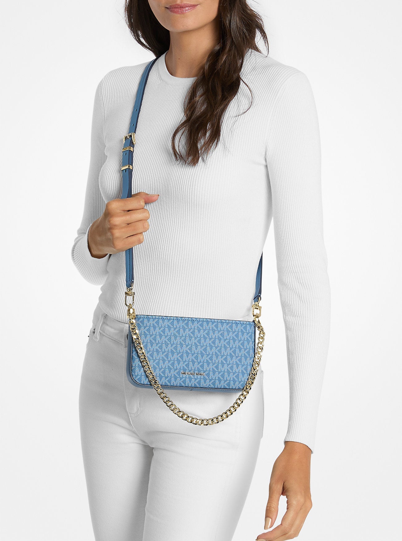 Michael Kors Bryant Small Signature Signature Logo Convertible Pochette