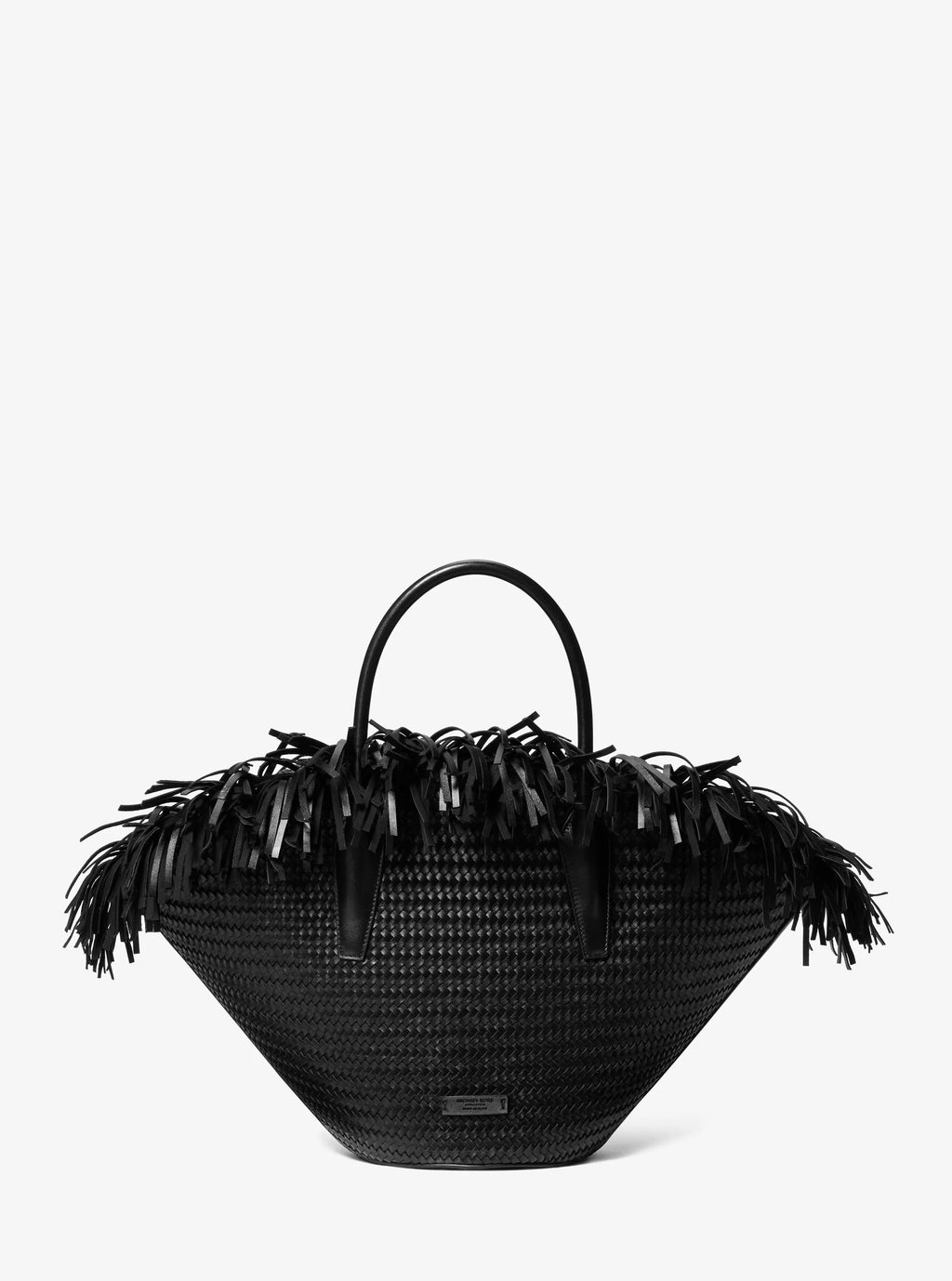 Michael Kors Sardinia Large Hand-Woven Leather Basket Tote Bag Work Shoulder Bag